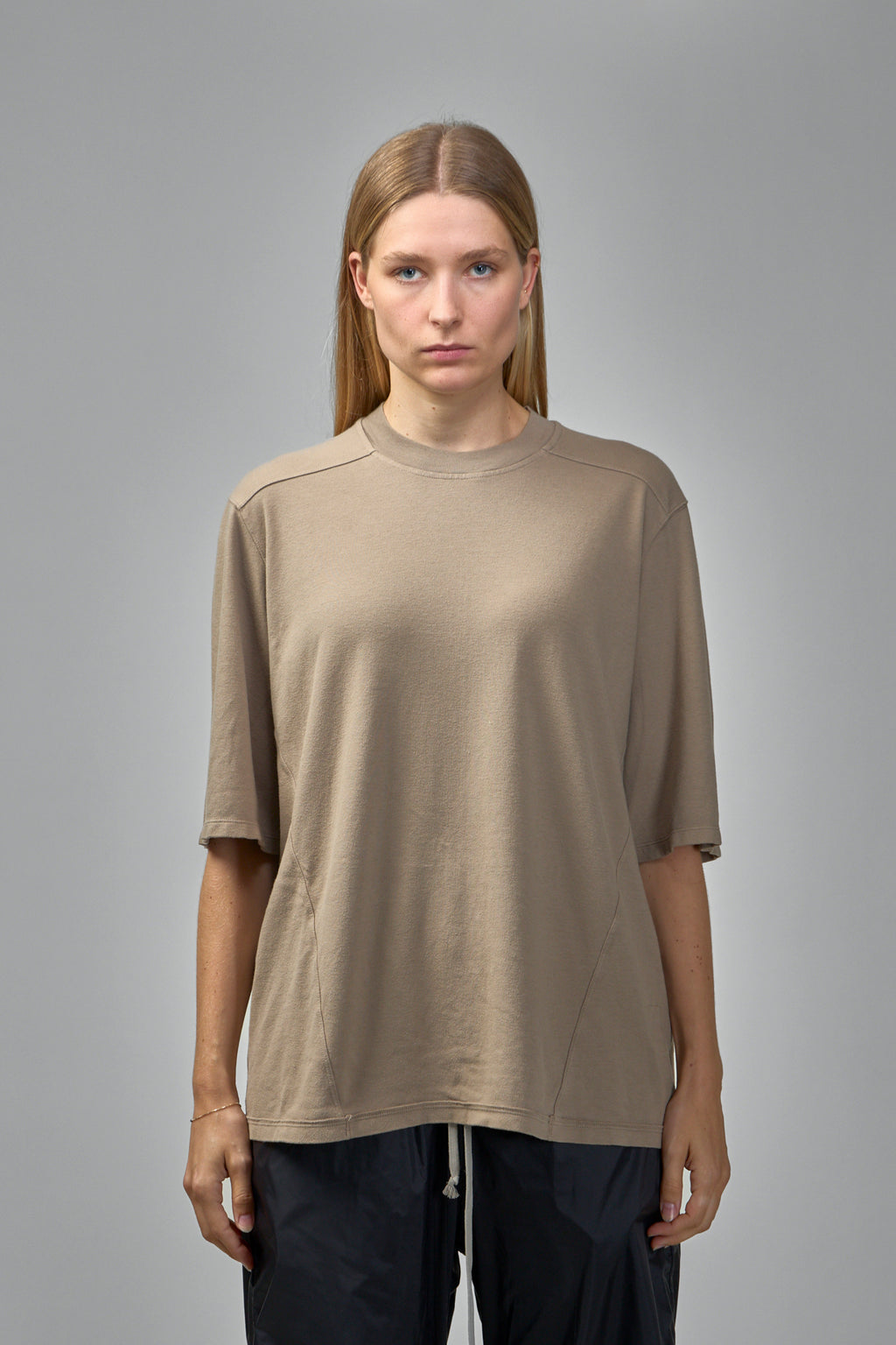 Short-Sleeve Draped-Hem Top