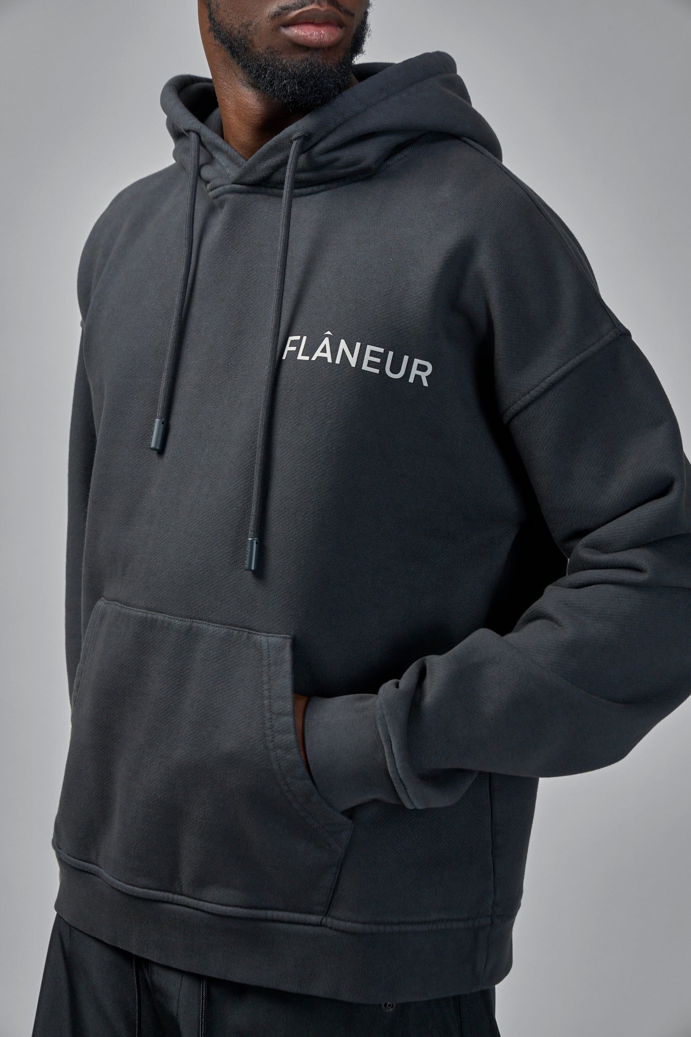 Double Logo Washed Hoodie