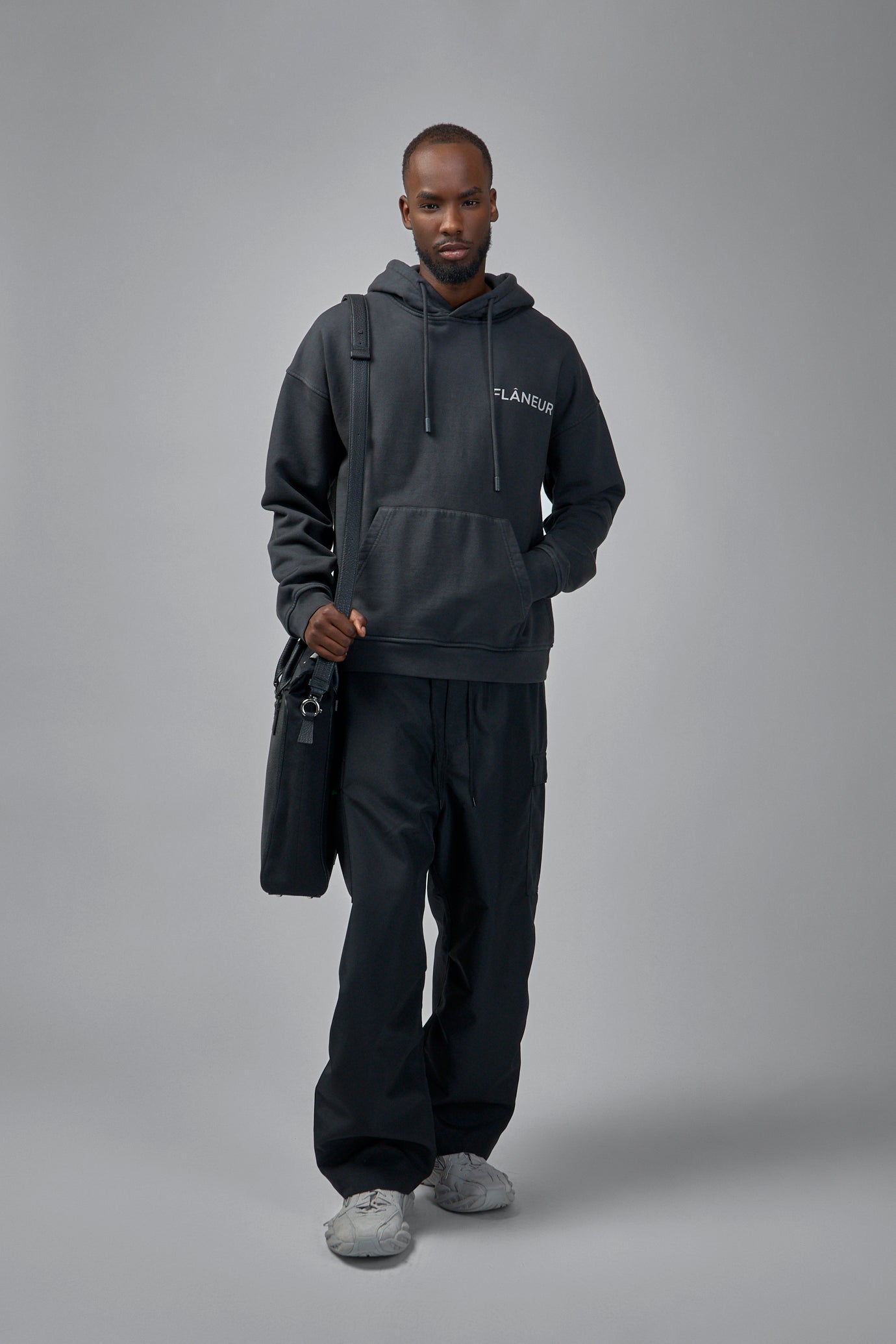 Double Logo Washed Hoodie