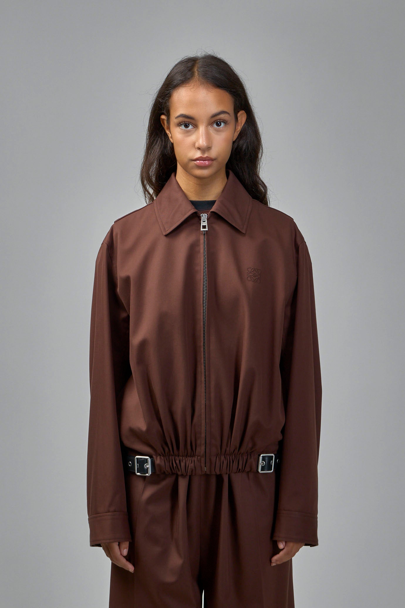 Gathered Front Belted Jacket