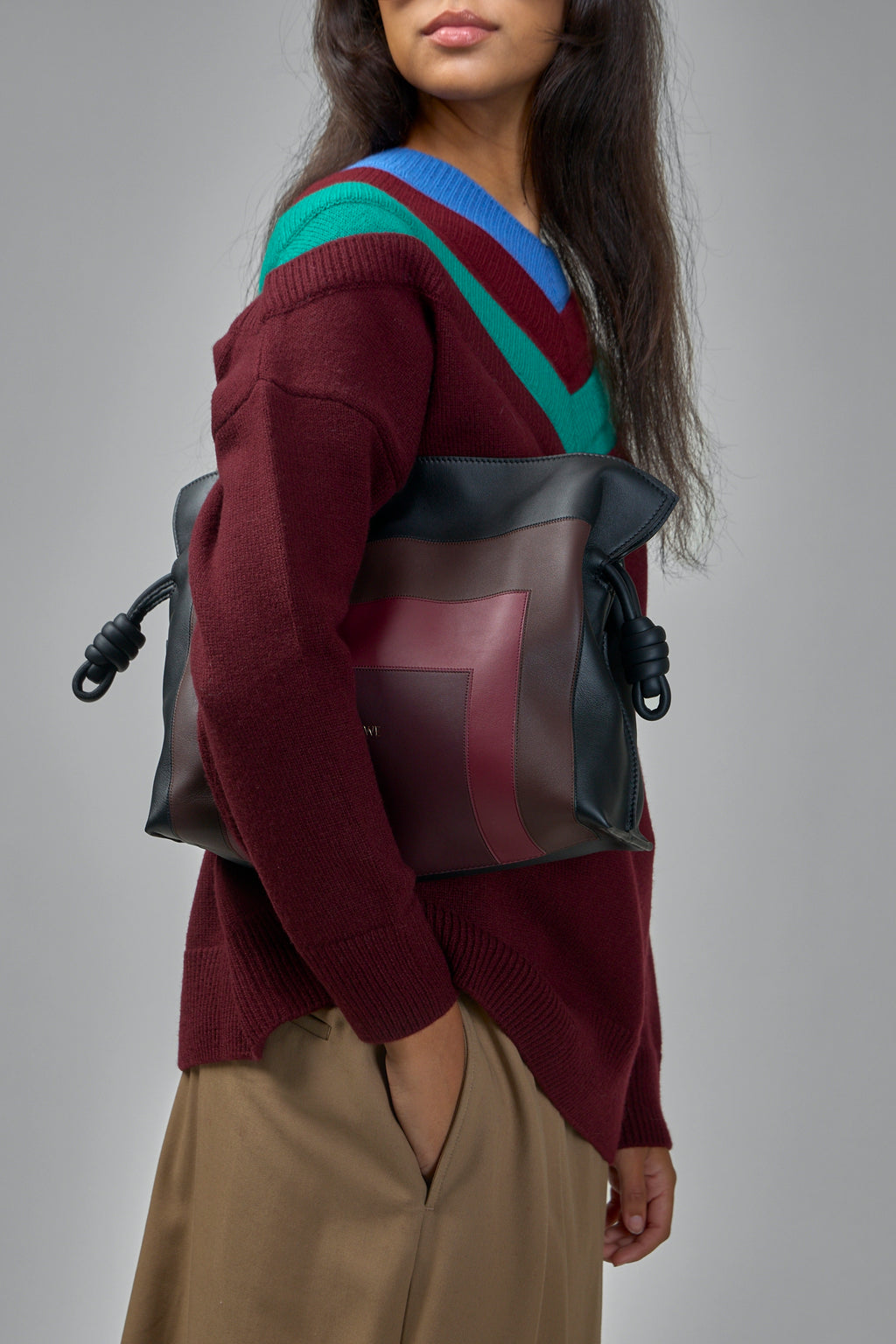 Medium Flamenco Clutch Intarsio Square