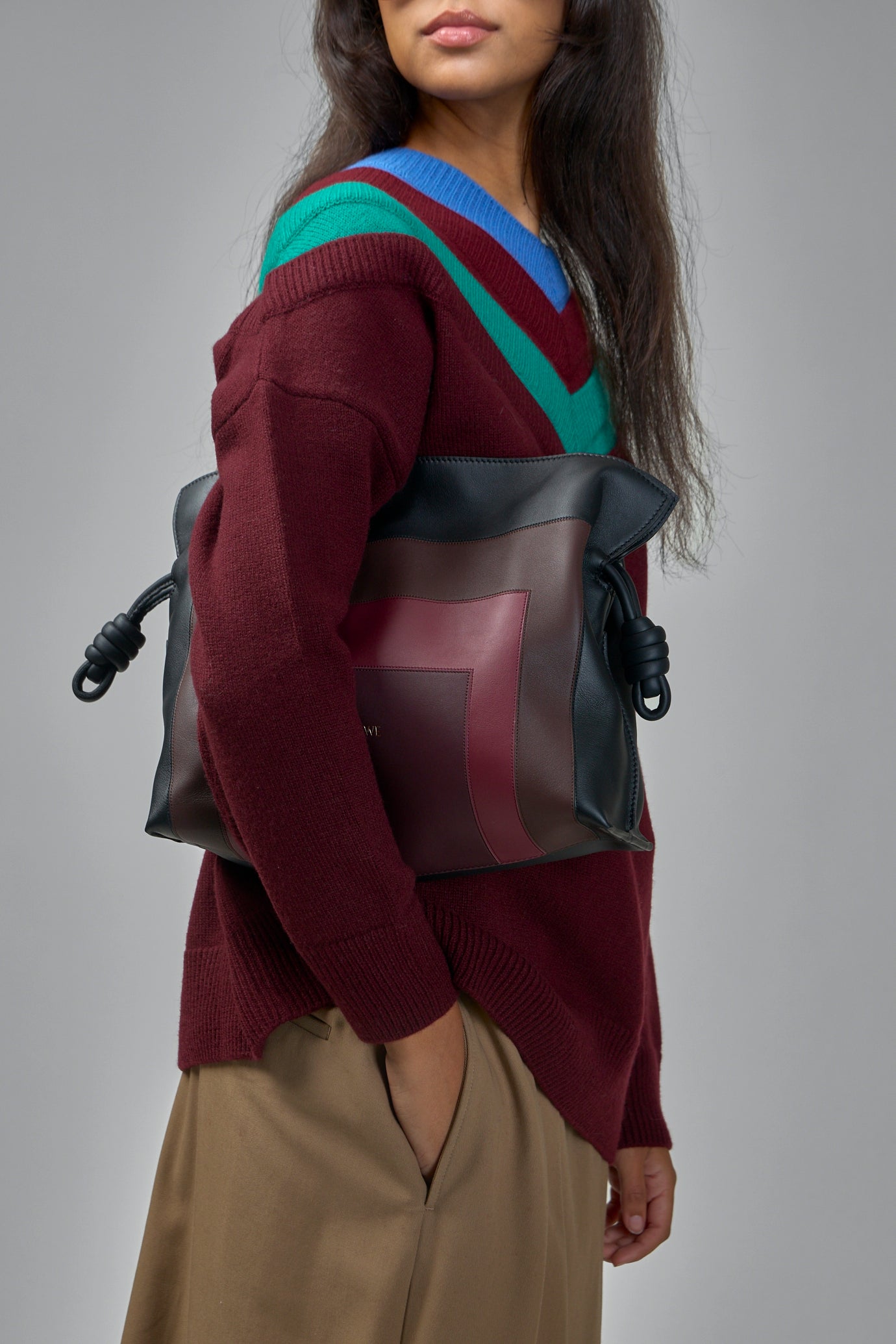 Medium Flamenco Clutch Intarsio Square