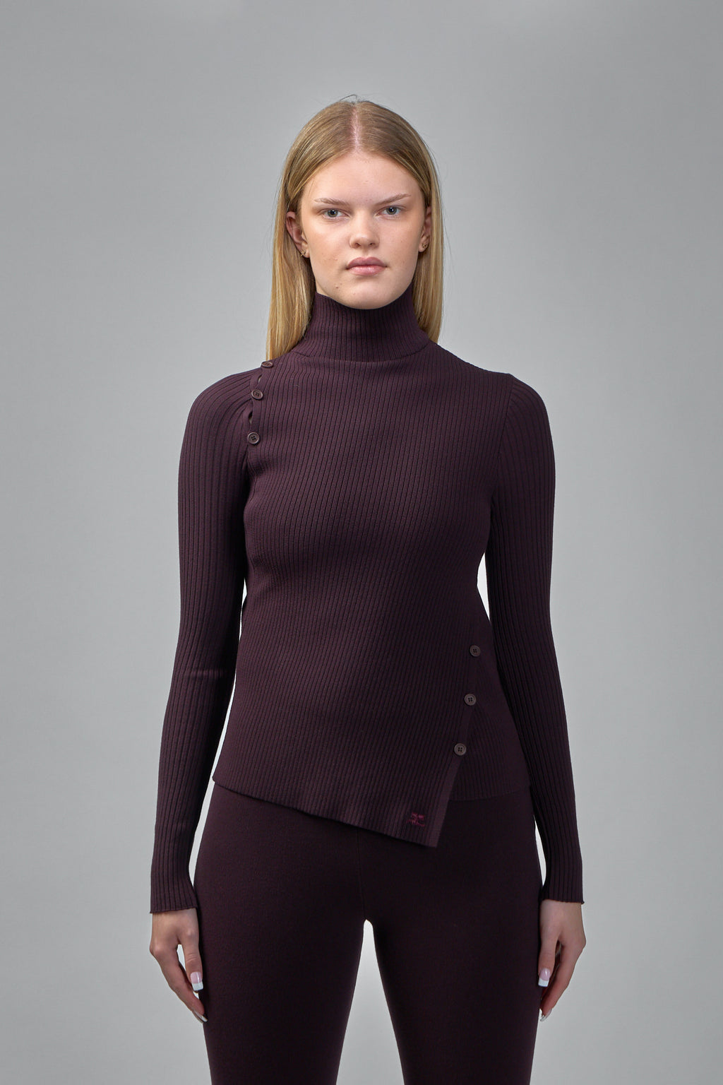 Sweater Oblique Buttoned