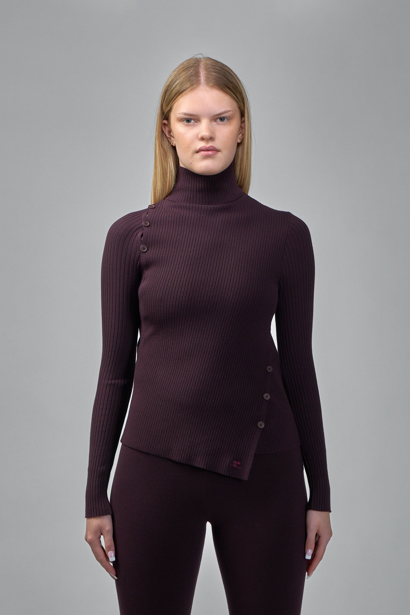 Sweater Oblique Buttoned