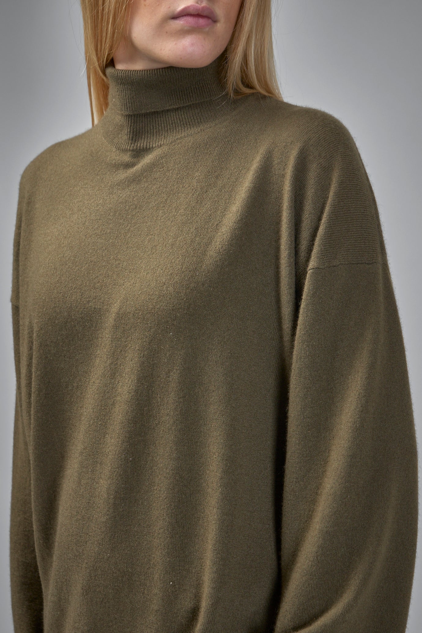 Marchi High Neck Oversized Pullover Long Sleeves Knit