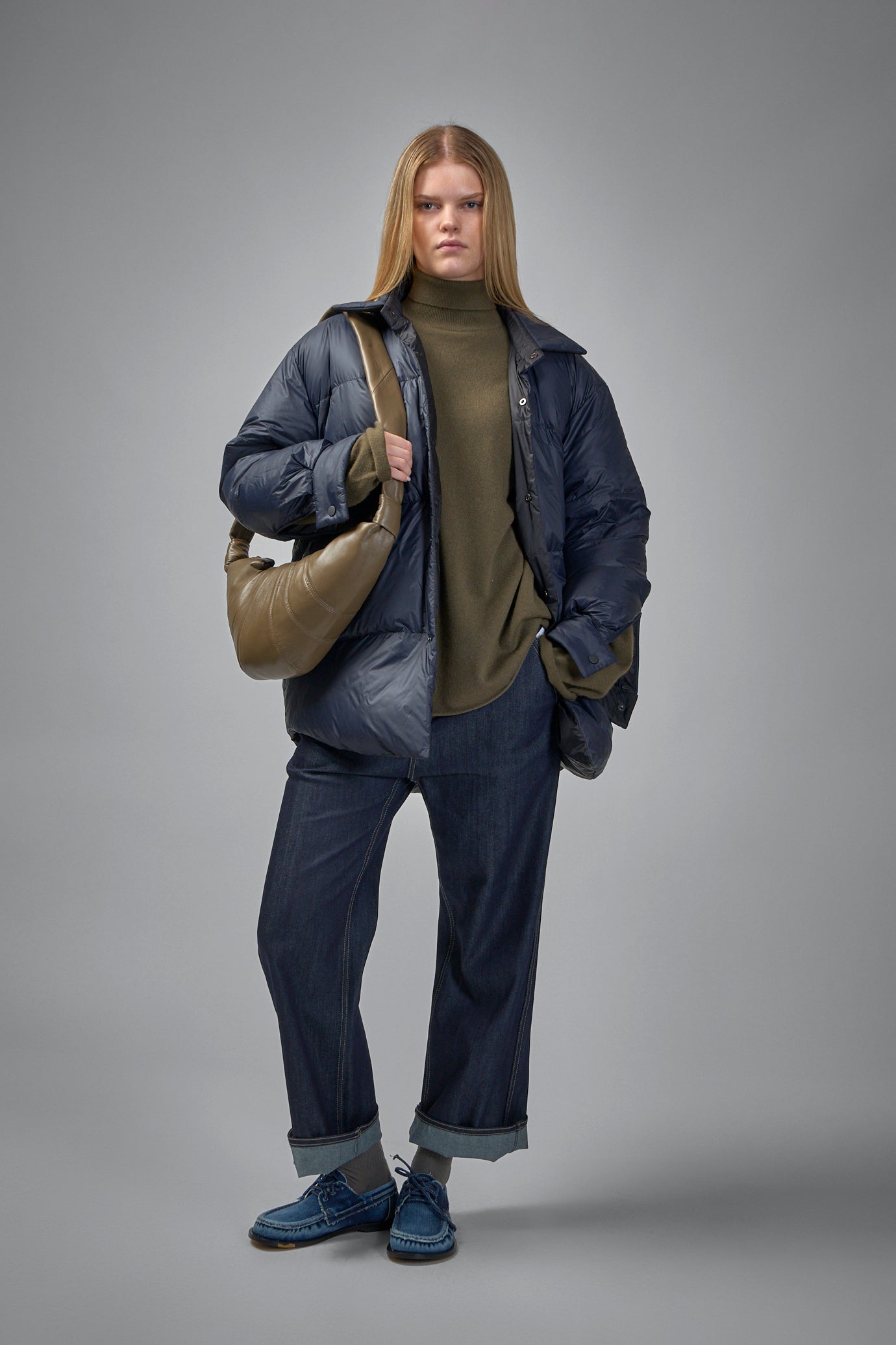 Marchi High Neck Oversized Pullover Long Sleeves Knit