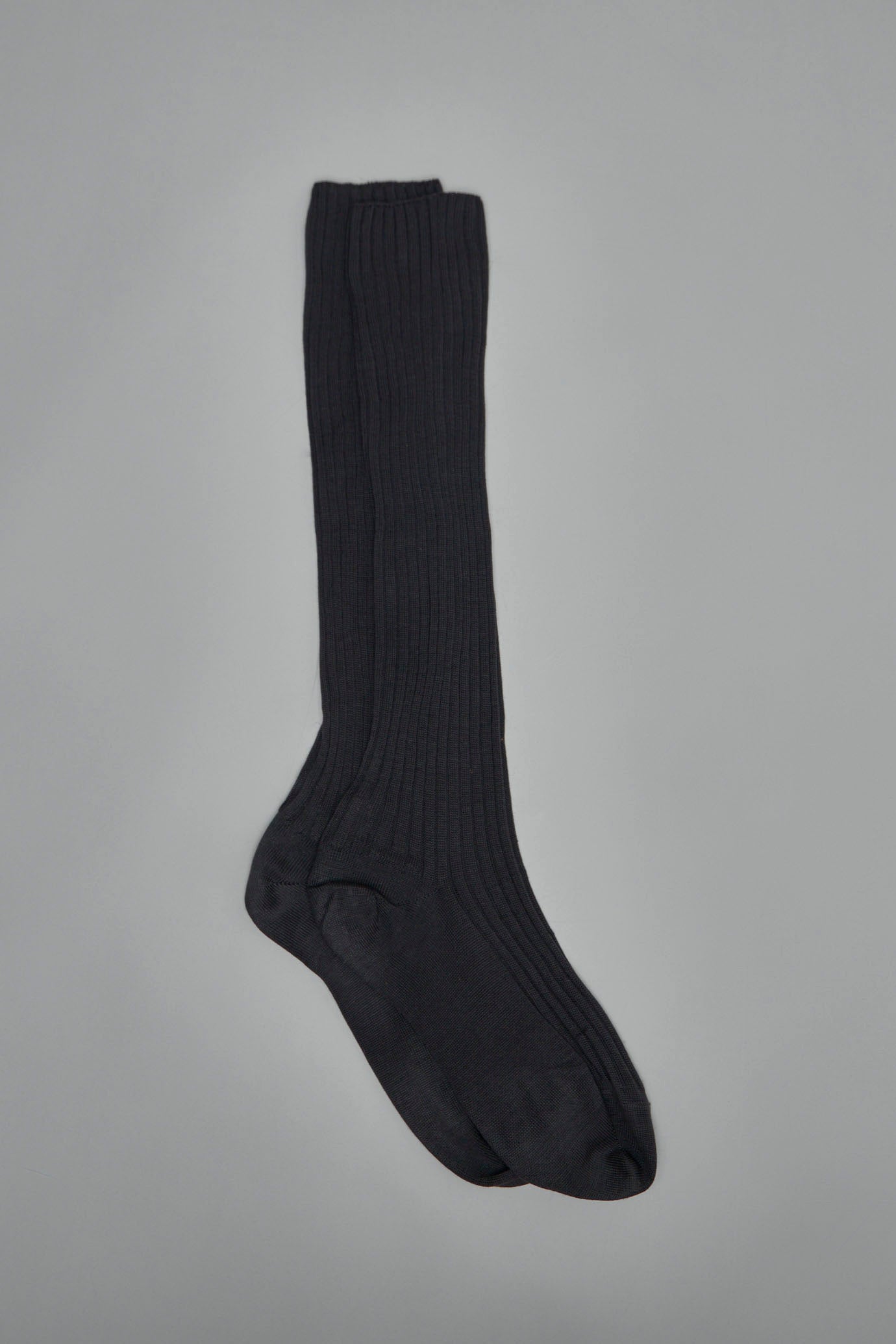 Coloured Ribbed Long Socks Knit