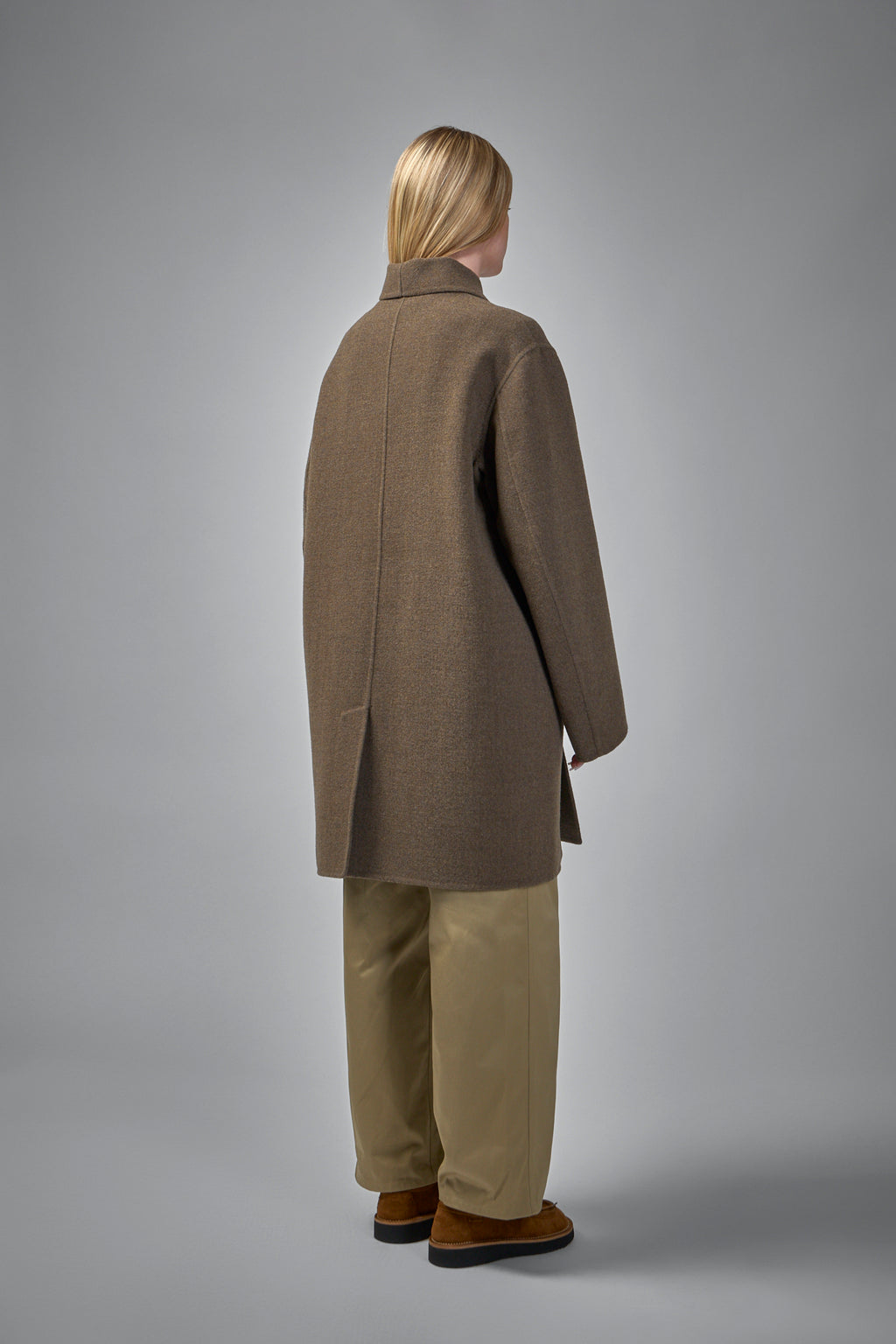 Cross Wolk Caban with Shawl Collar