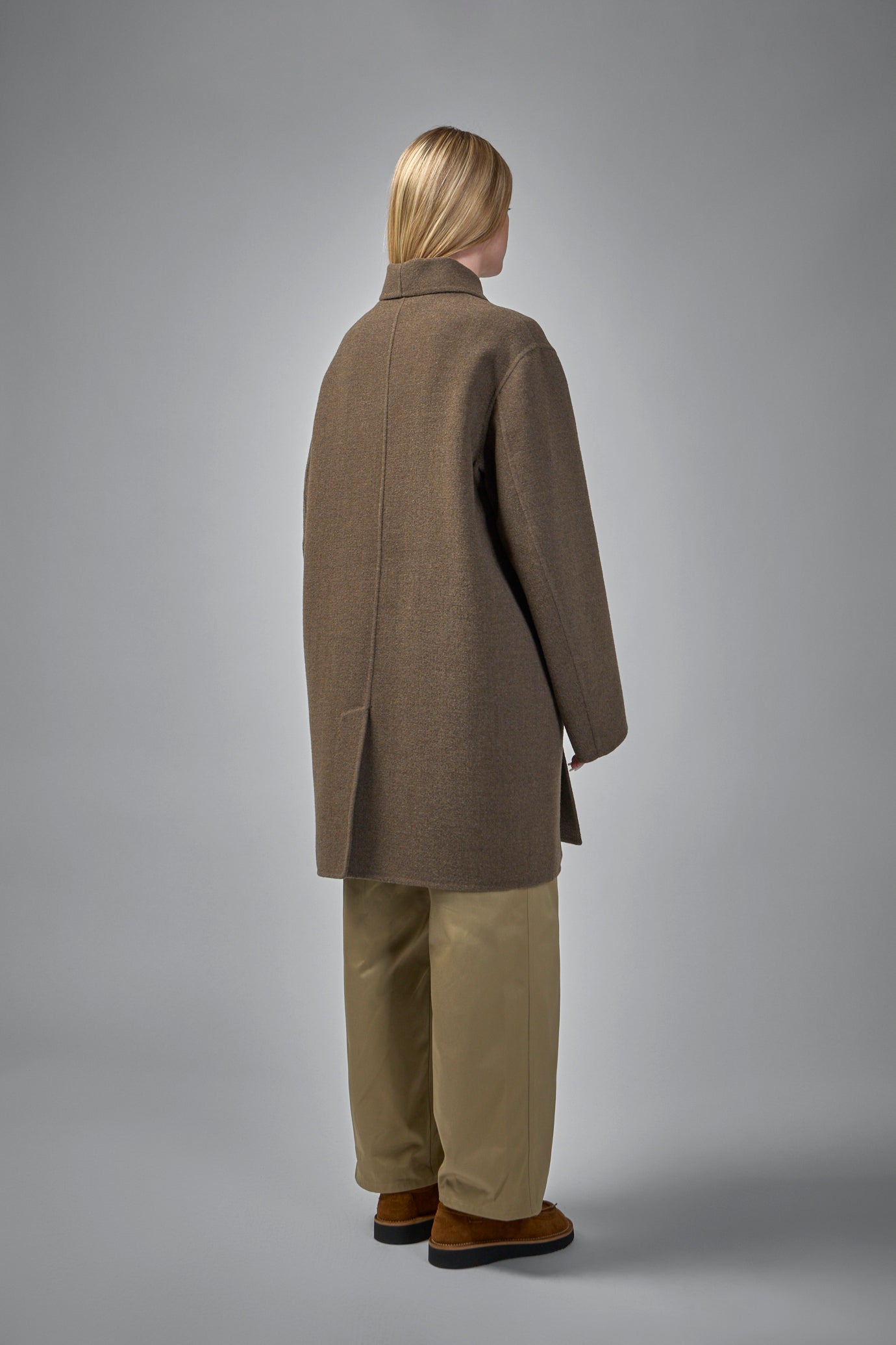 Cross Wolk Caban with Shawl Collar