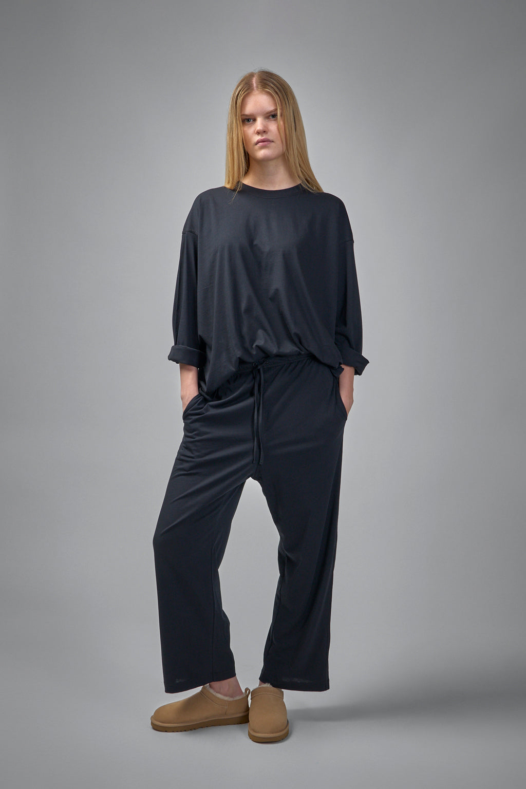 Tahoe Long Sleeve C-Neck Pajama in Fine Jersey Knit