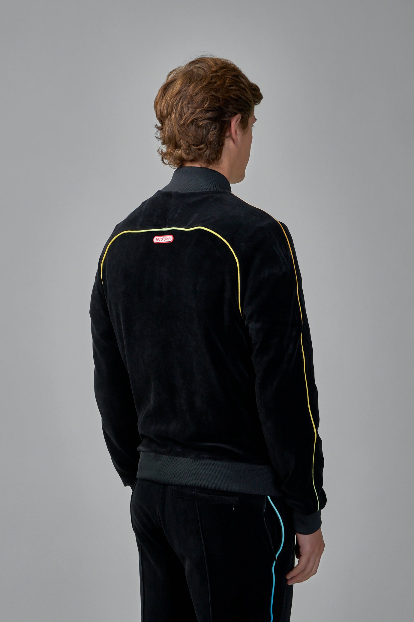 Gradient Piping Velour Track Jacket