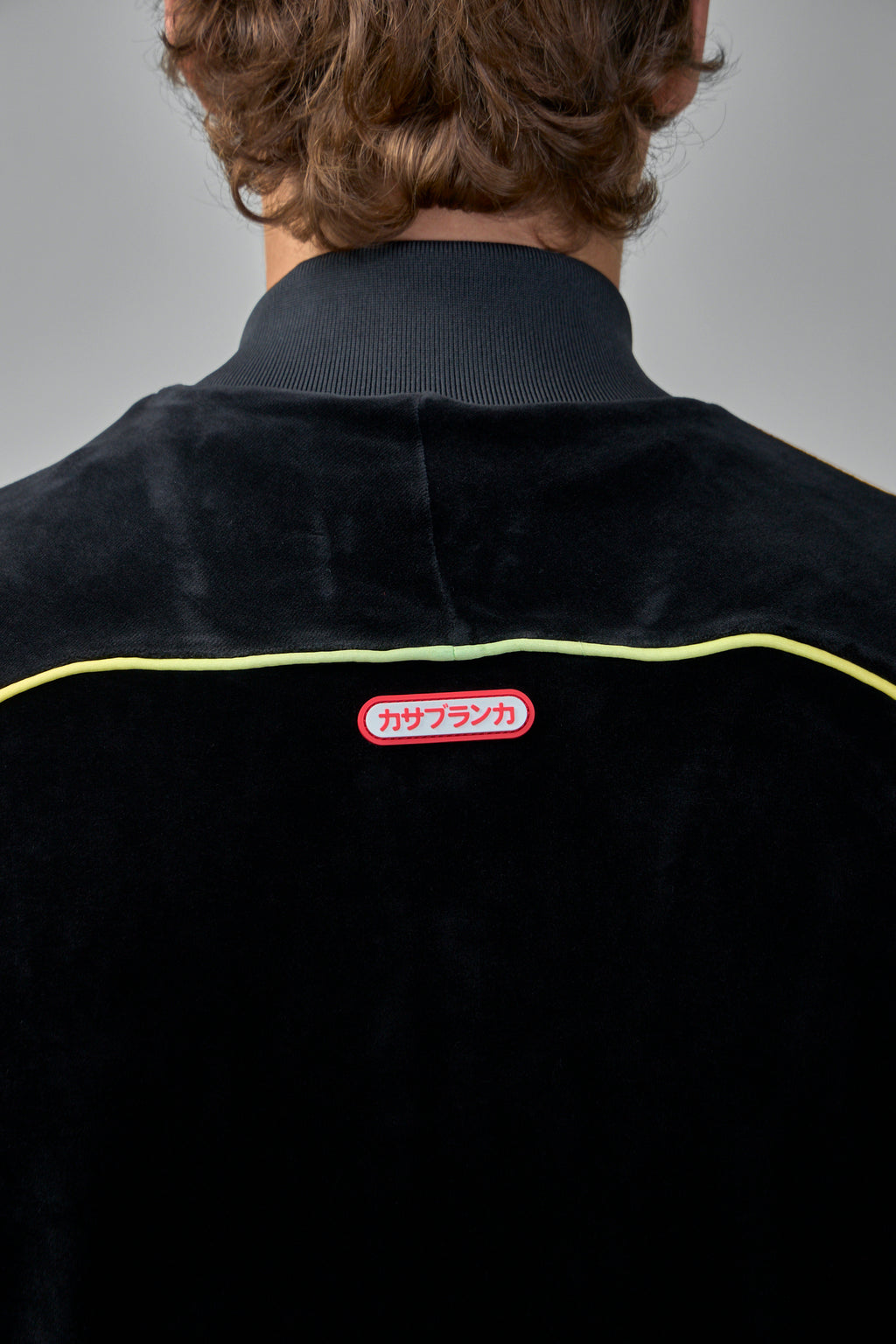 Gradient Piping Velour Track Jacket