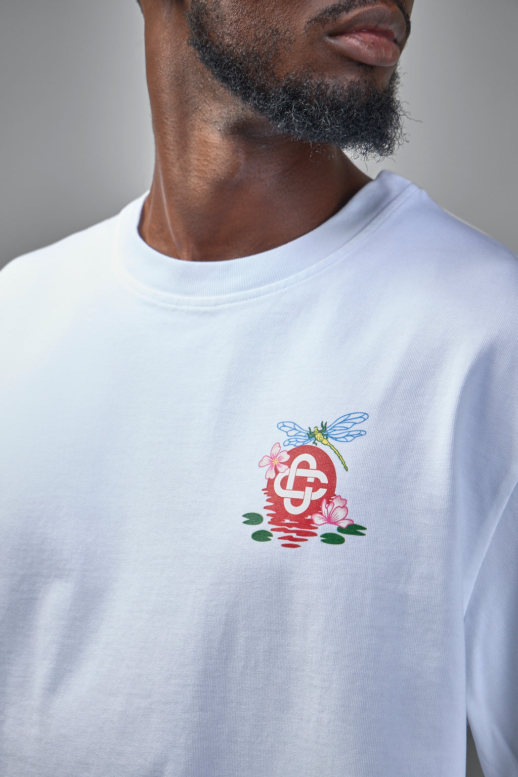 Jersey Dragonfly Floral T-Shirt