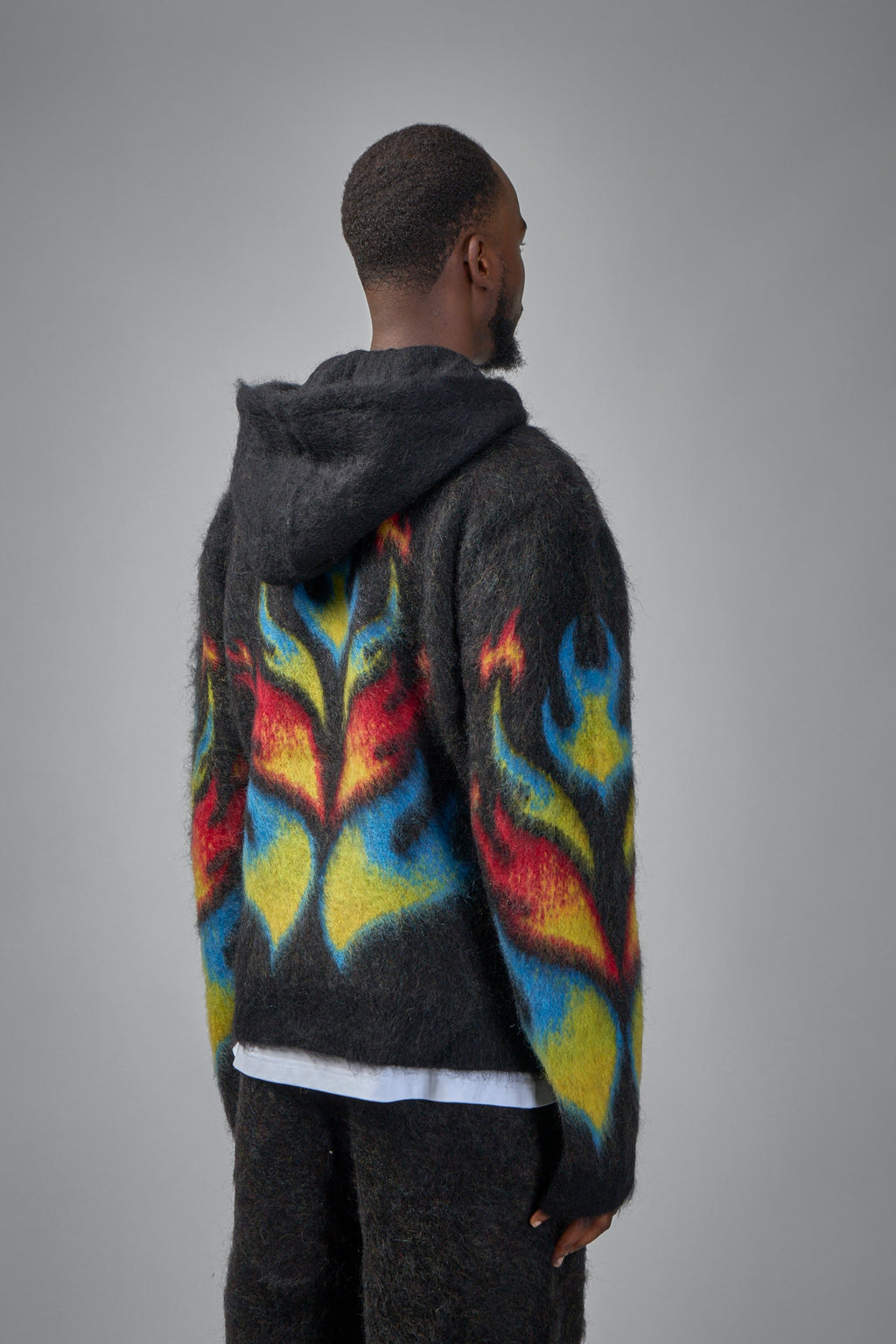 Mohair Zip Hoodie Laurel Flame