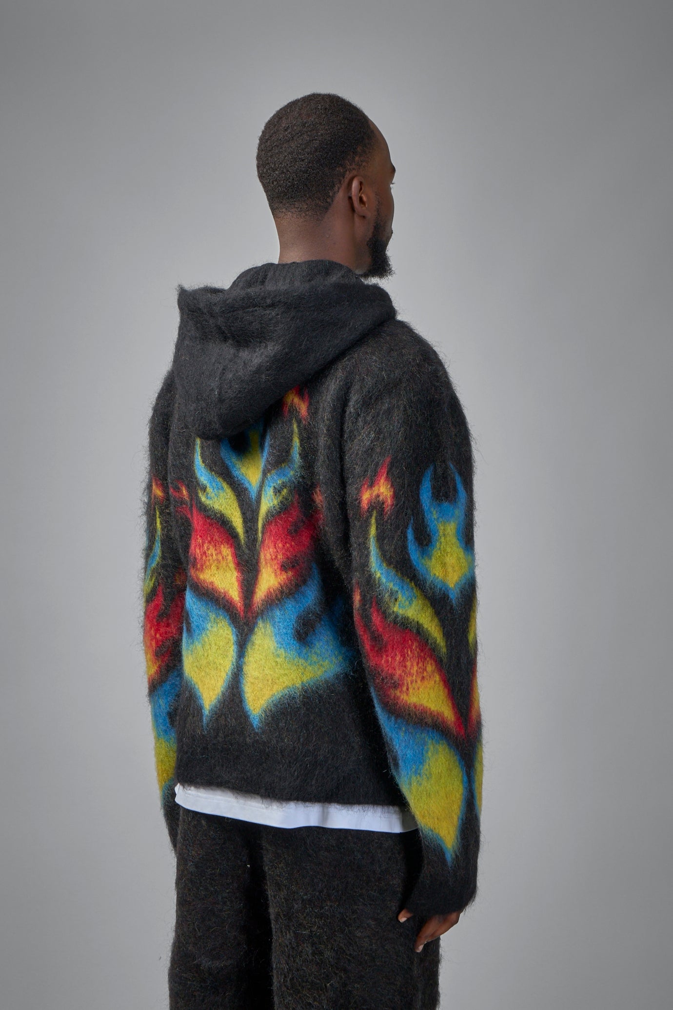 Mohair Zip Hoodie Laurel Flame