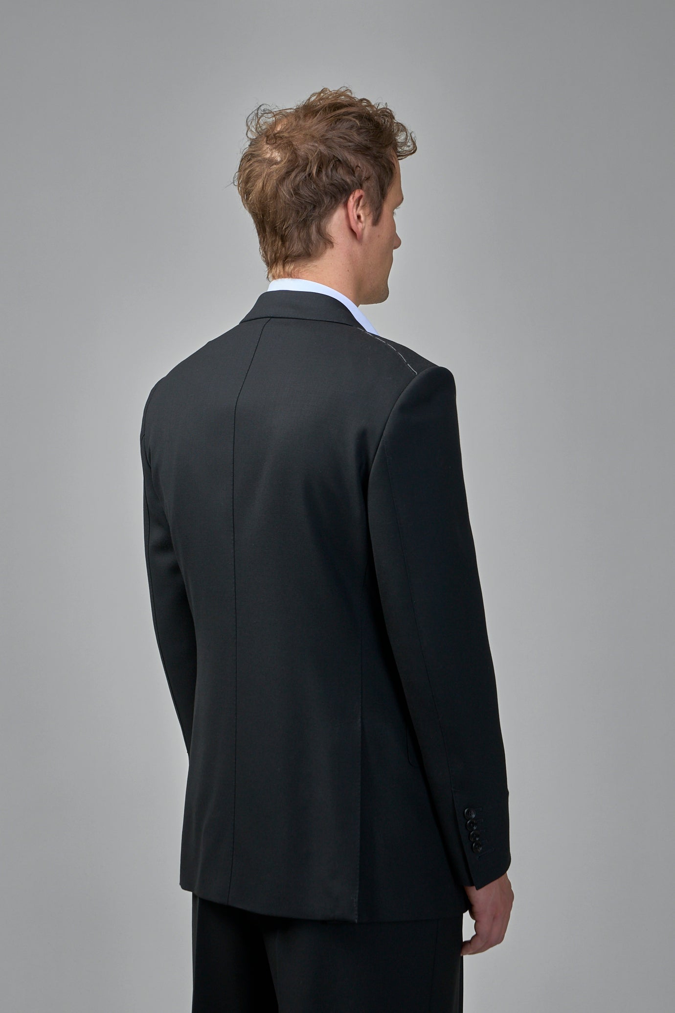 High Twist Broken Twill Double-Breasted Jacket