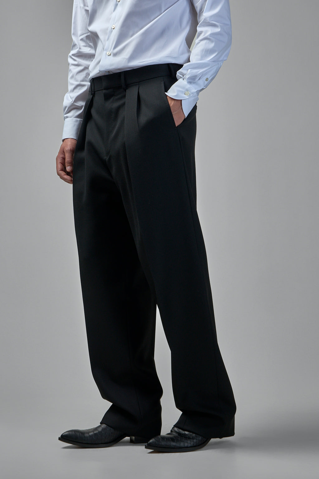 Broken Twill Double Pleat Pant