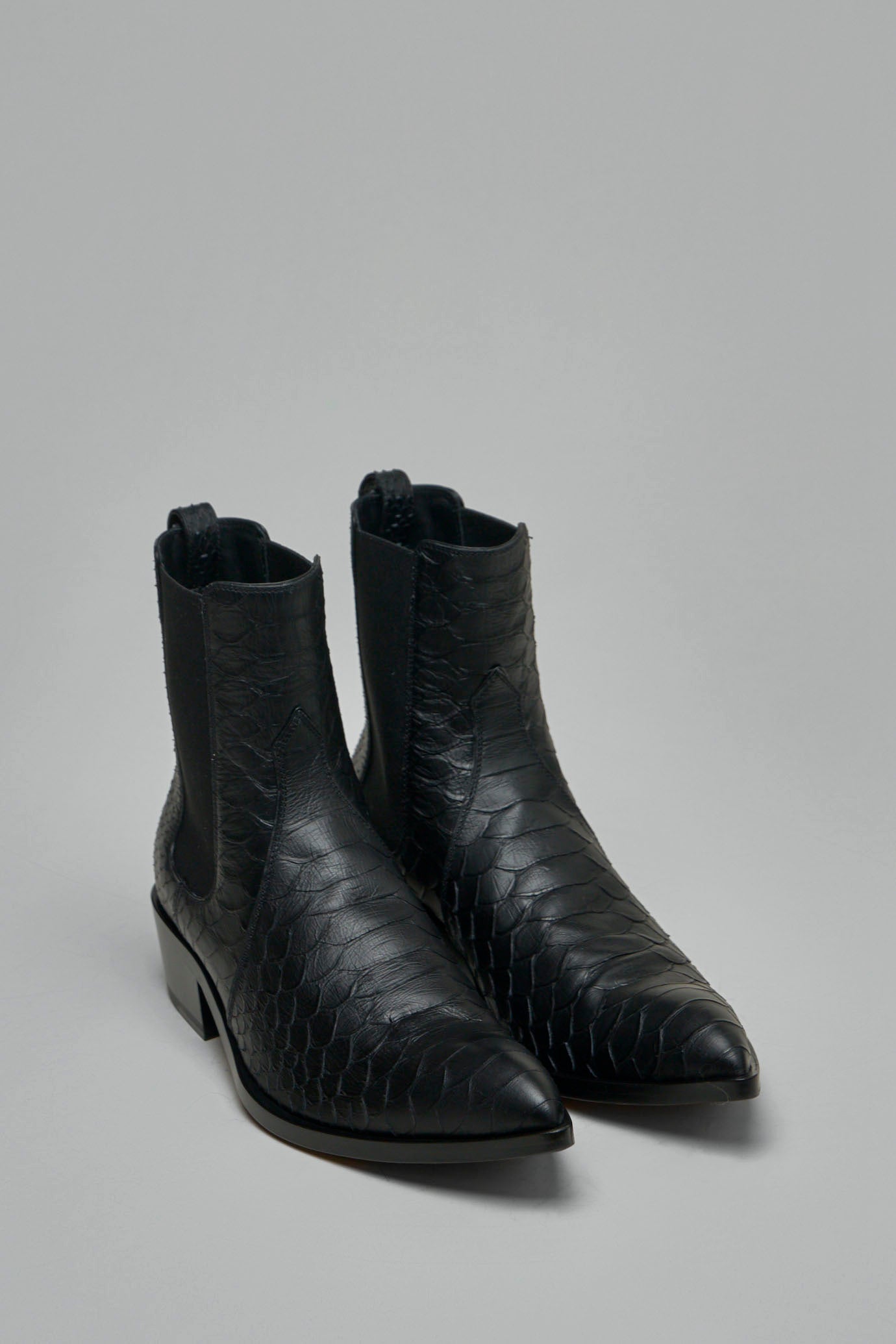 Matte Printed Python Chelsea Boot