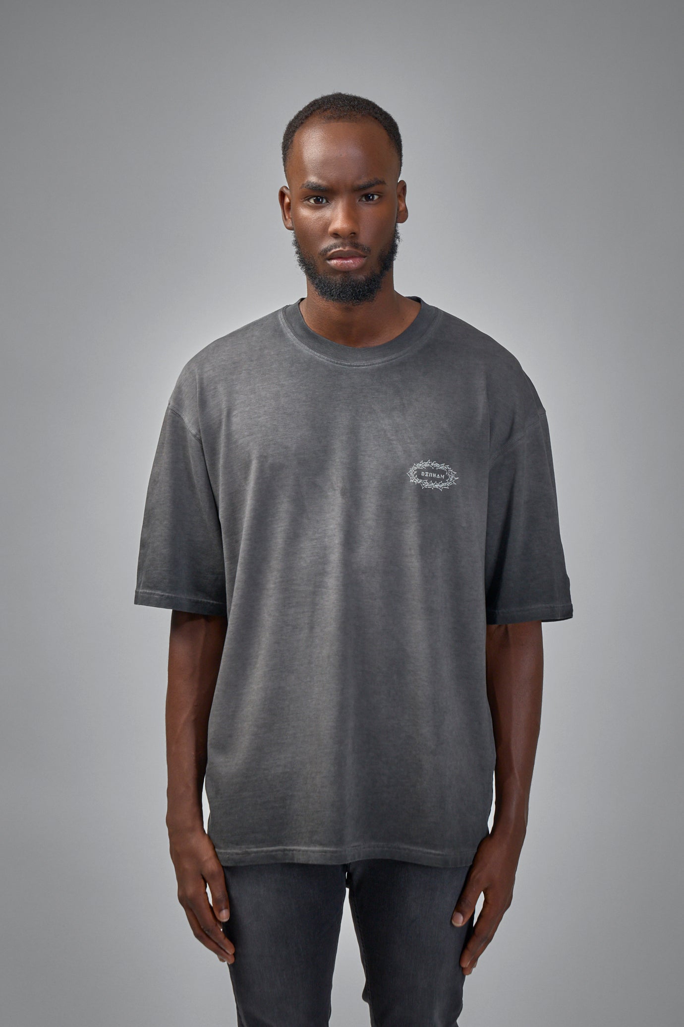 Denham Objects Tee Black - Relaxed Fit
