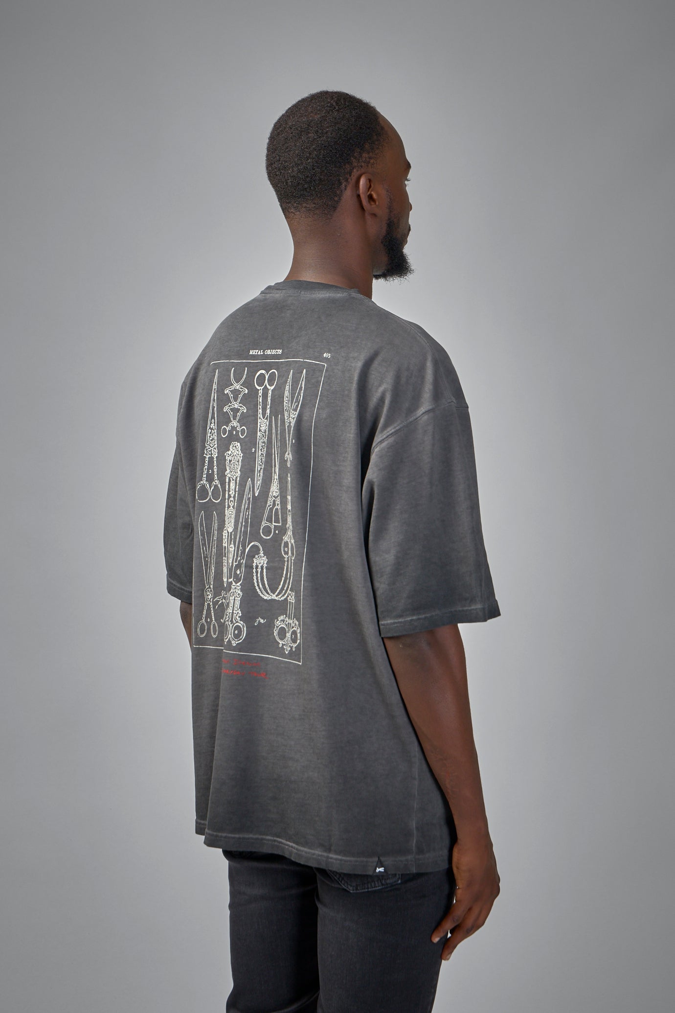 Denham Objects Tee Black - Relaxed Fit