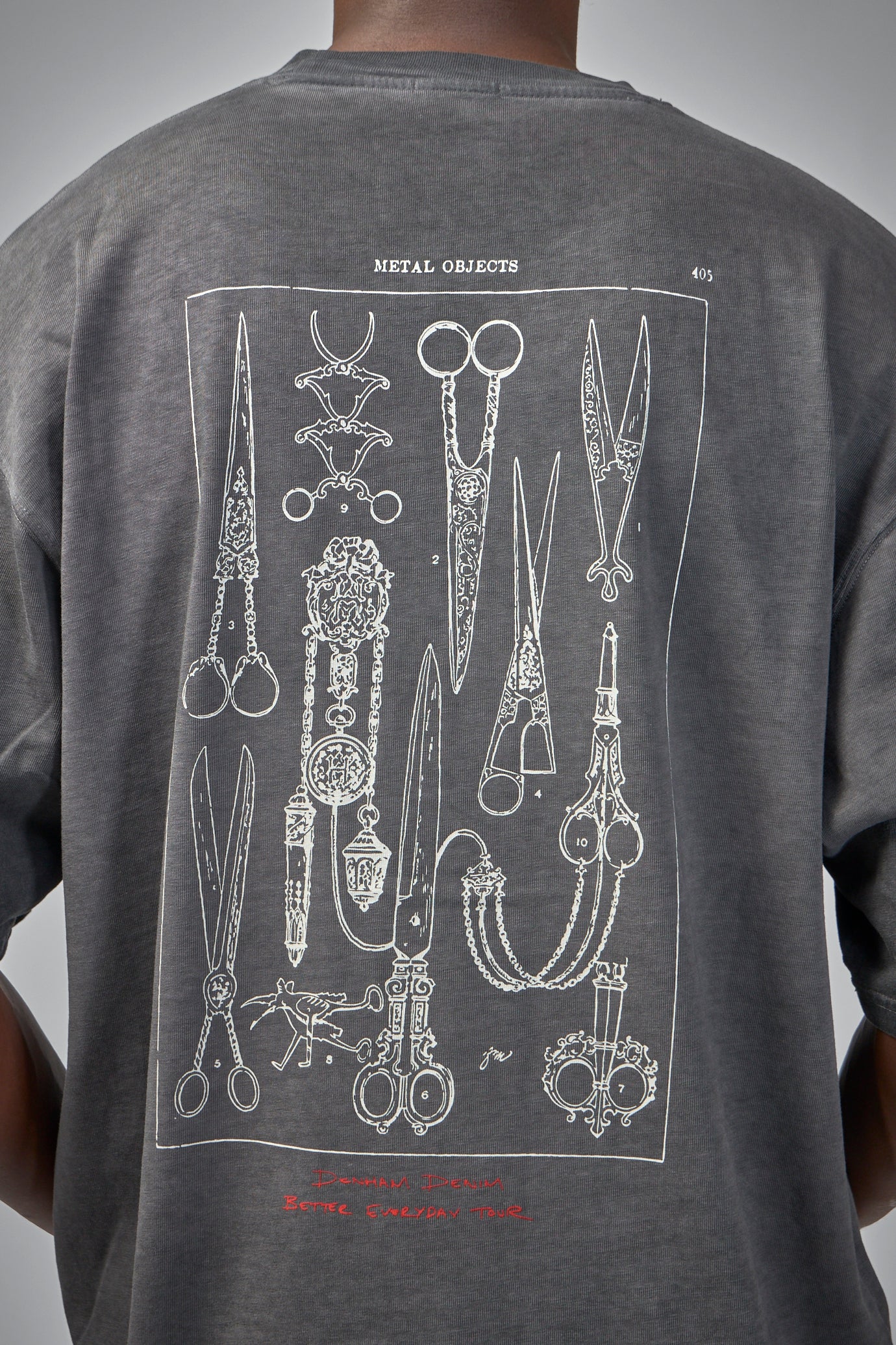 Denham Objects Tee Black - Relaxed Fit