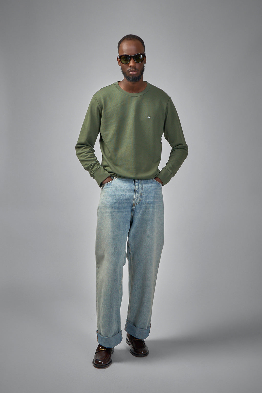 Scissor Crewneck Deep Green - Regular Fit