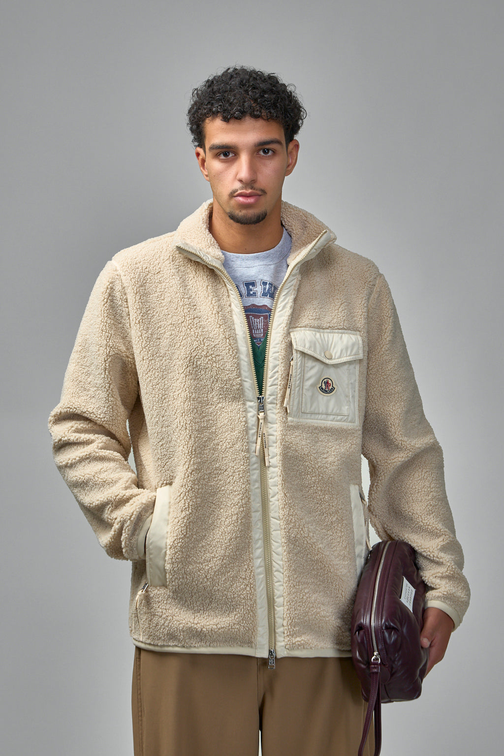 Teddy Zip-Up Sweatshirt With Pocket