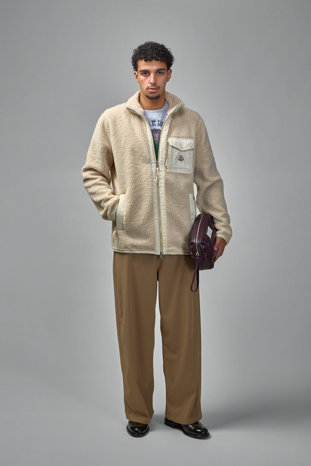 Teddy Zip-Up Sweatshirt With Pocket