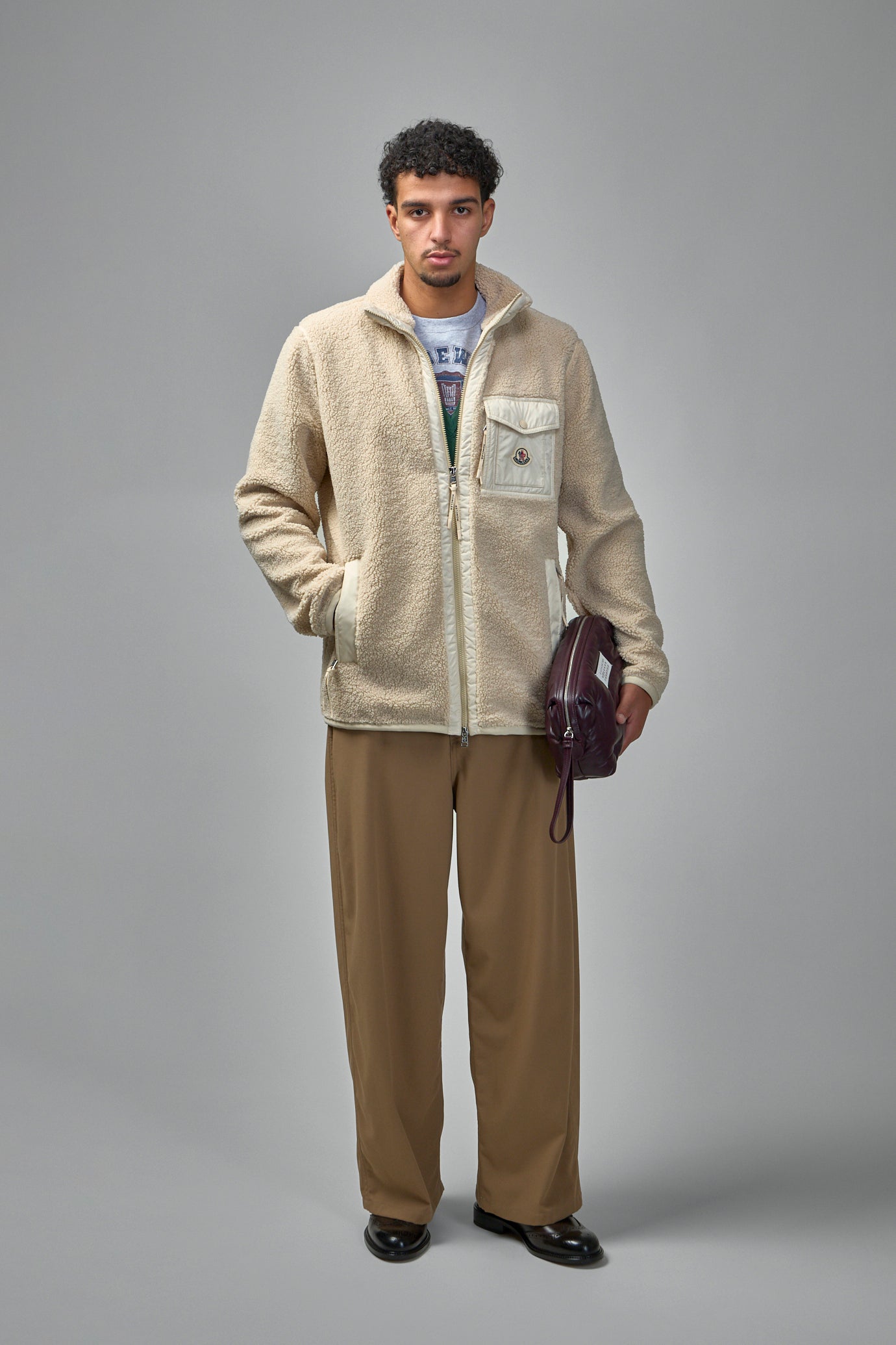 Teddy Zip-Up Sweatshirt With Pocket