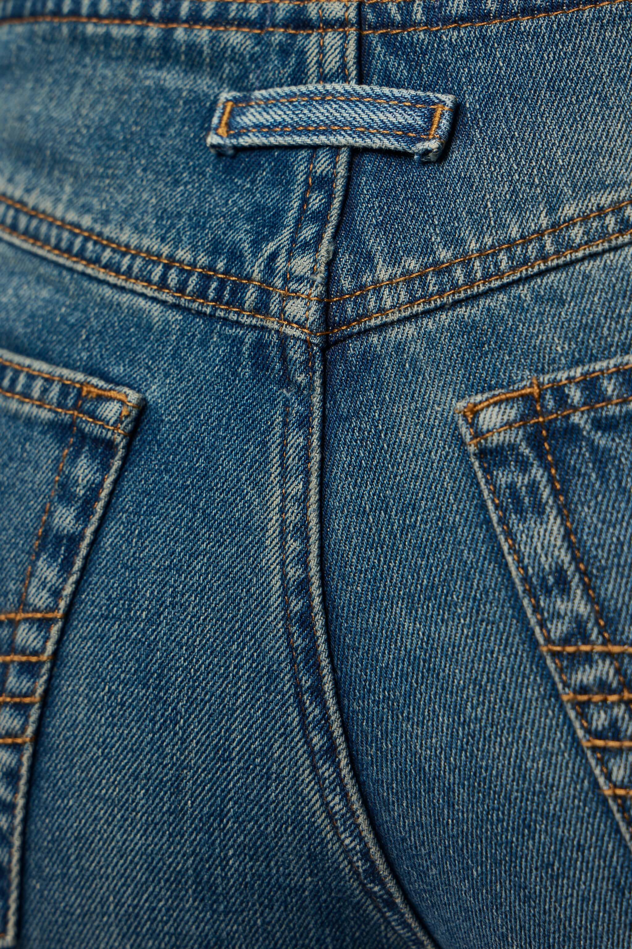 Front Zipped Denim Trouser