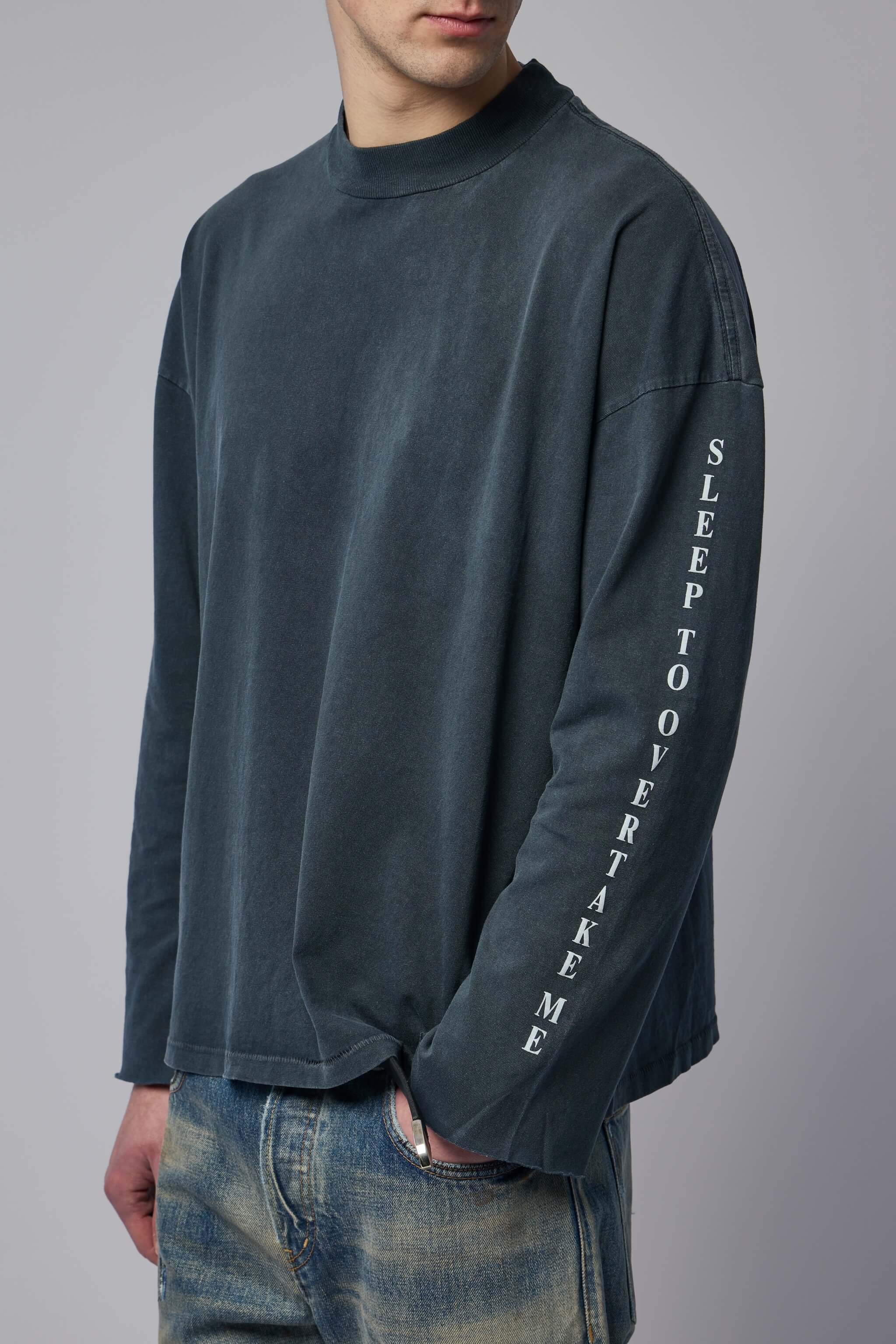 Never Wake Me Mockneck Long Sleeve T-Shirt