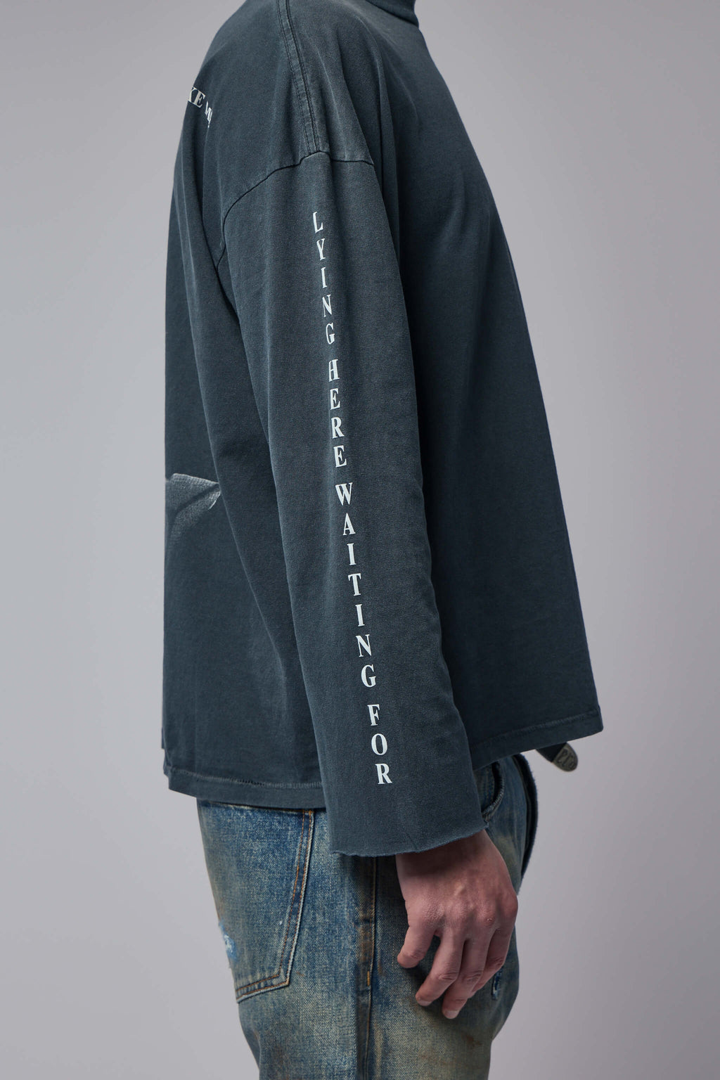 Never Wake Me Mockneck Long Sleeve T-Shirt