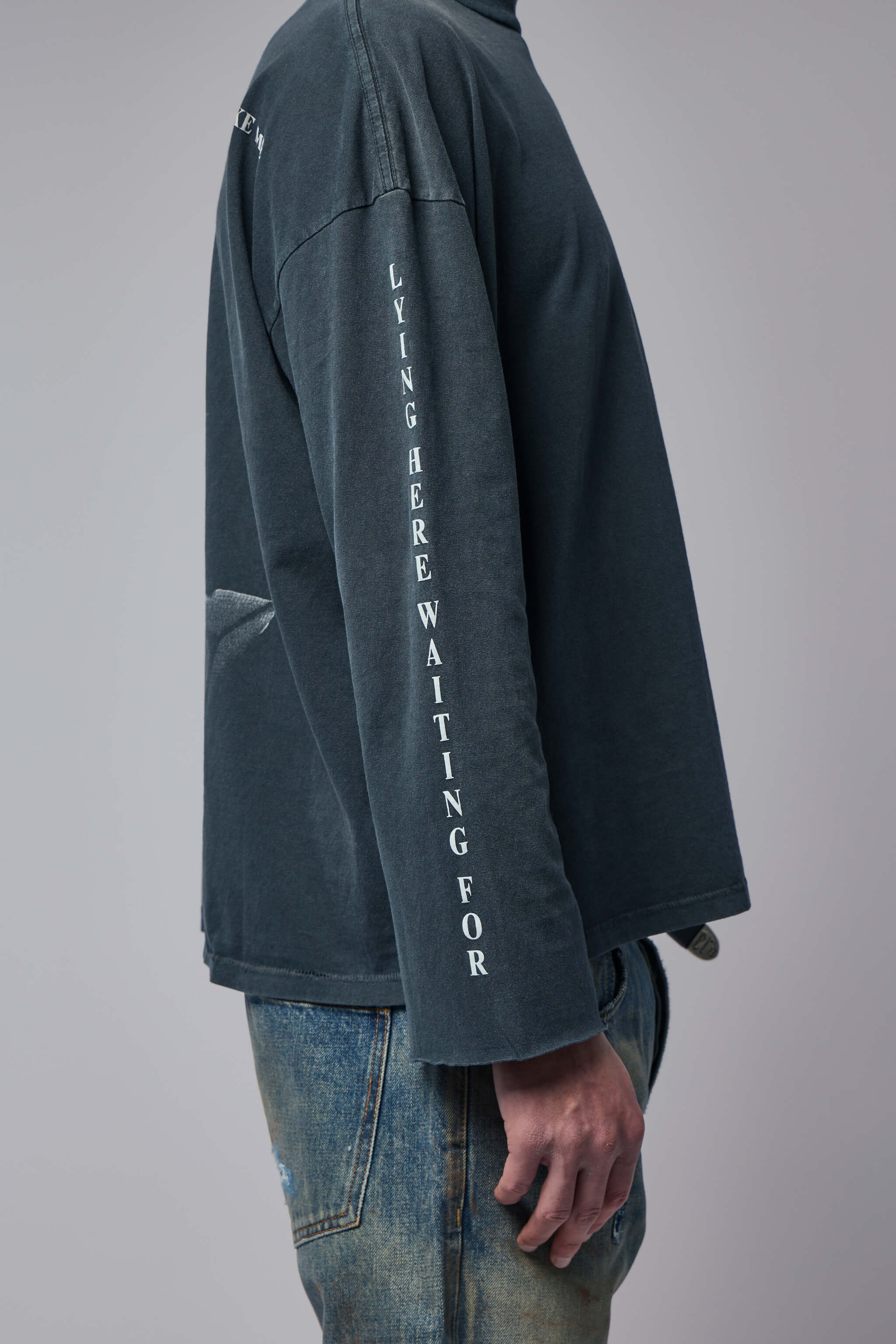 Never Wake Me Mockneck Long Sleeve T-Shirt