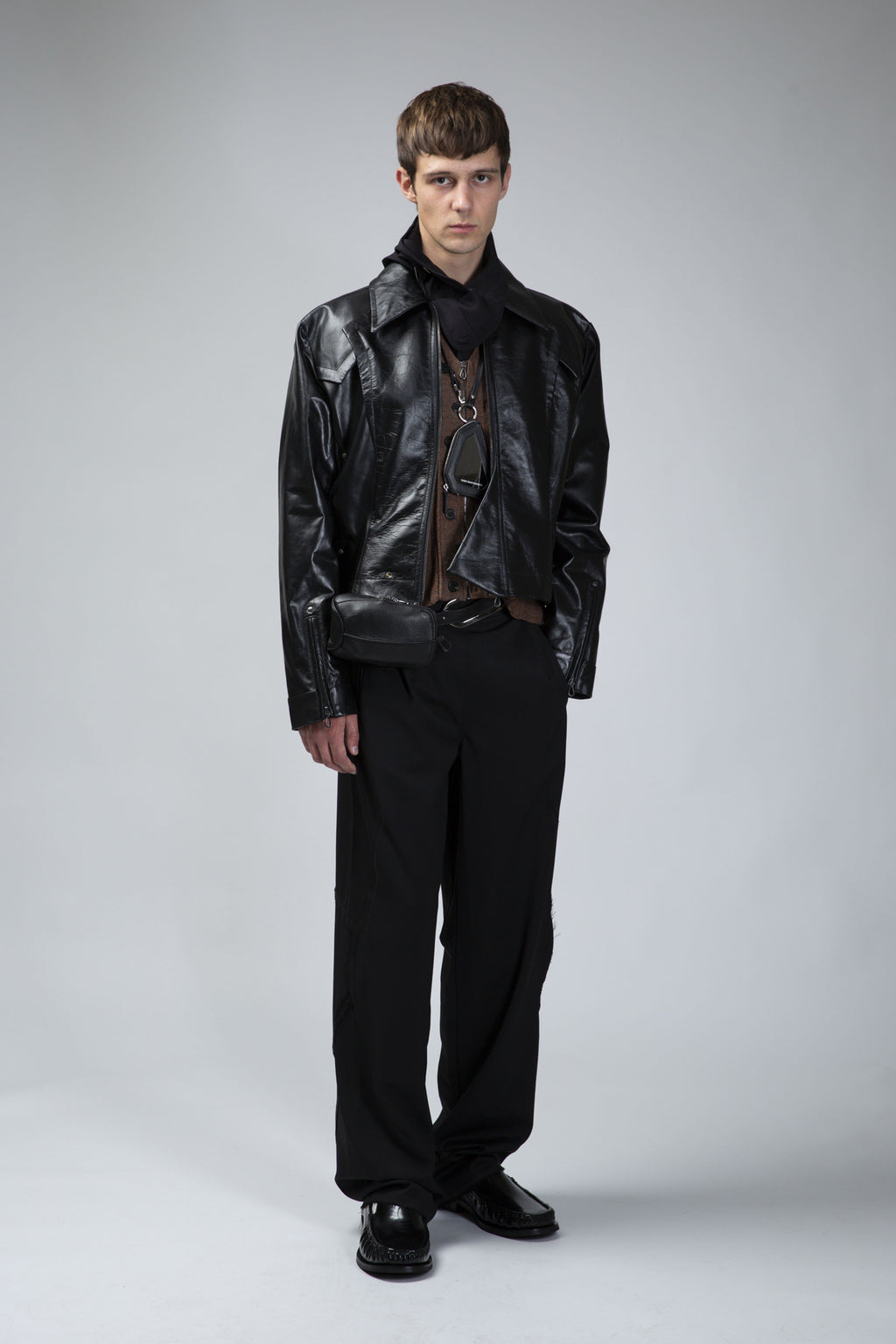 Kraner Cropped Leather Blouson