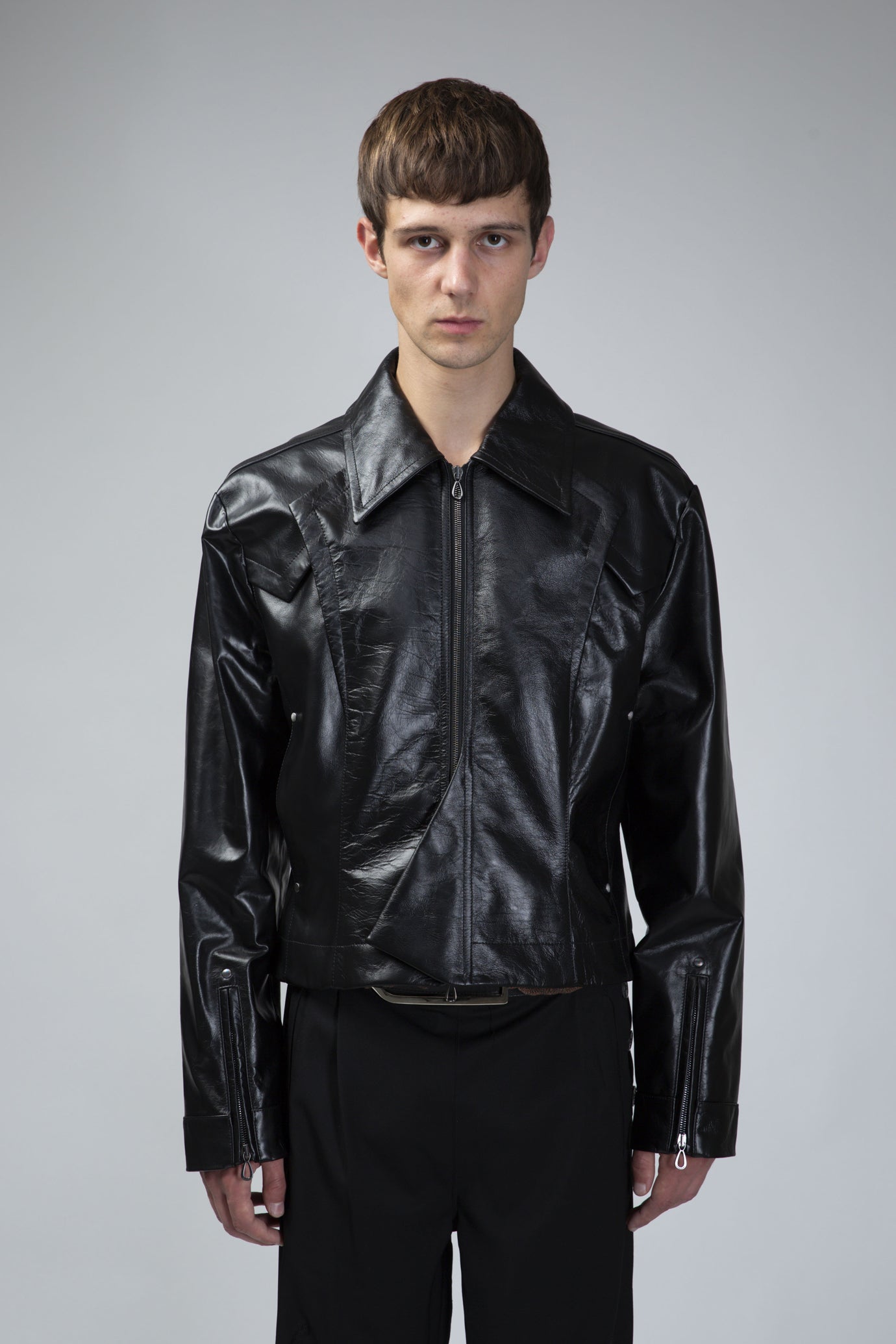 Kraner Cropped Leather Blouson