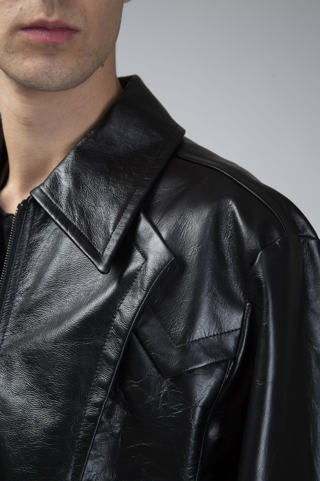Kraner Cropped Leather Blouson