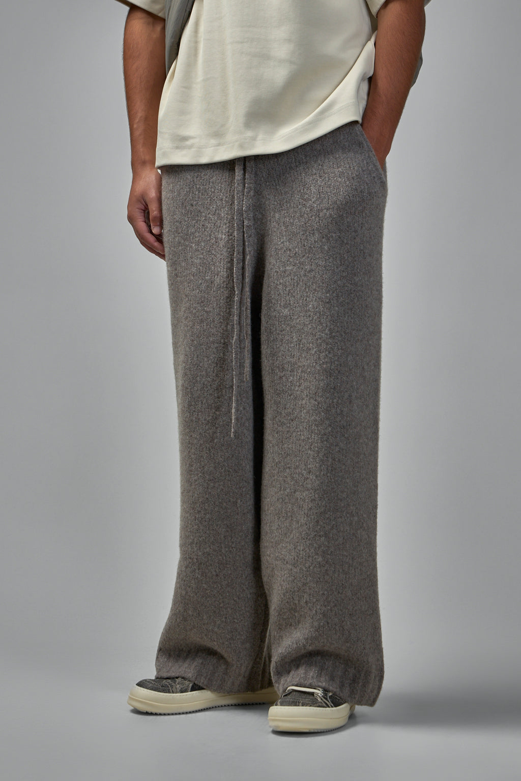 Wool Knit Stacks Pants