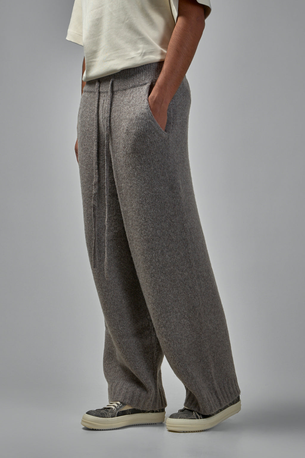 Wool Knit Stacks Pants