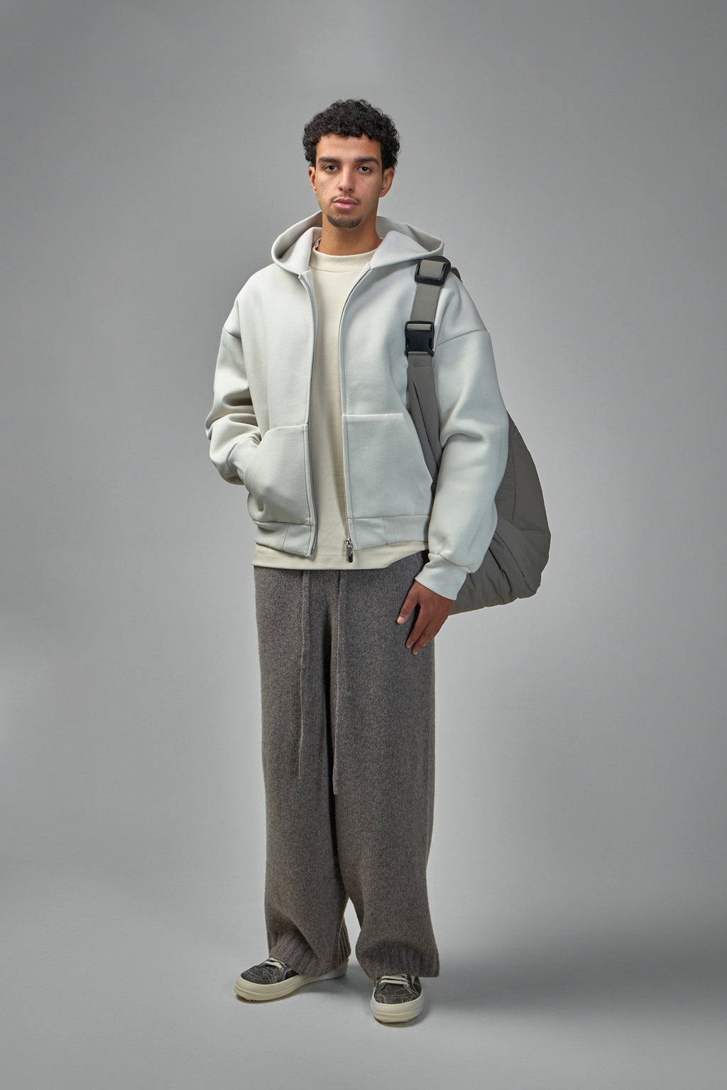 Wool Knit Stacks Pants