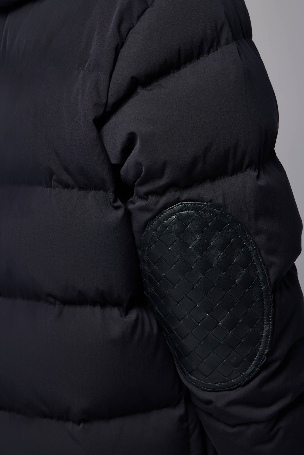 Full outfit styling with Bottega Veneta puffer jacket and coordinated pieces