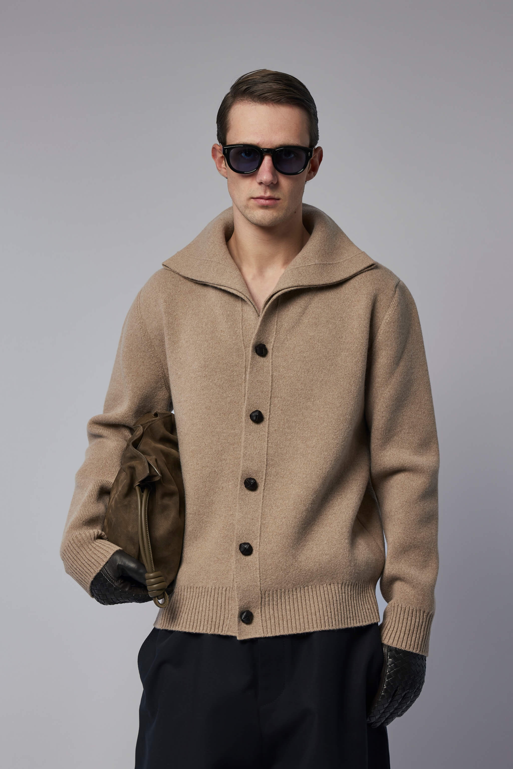 Bottega Veneta Compact Wool Cardigan Sparrow – LABELS