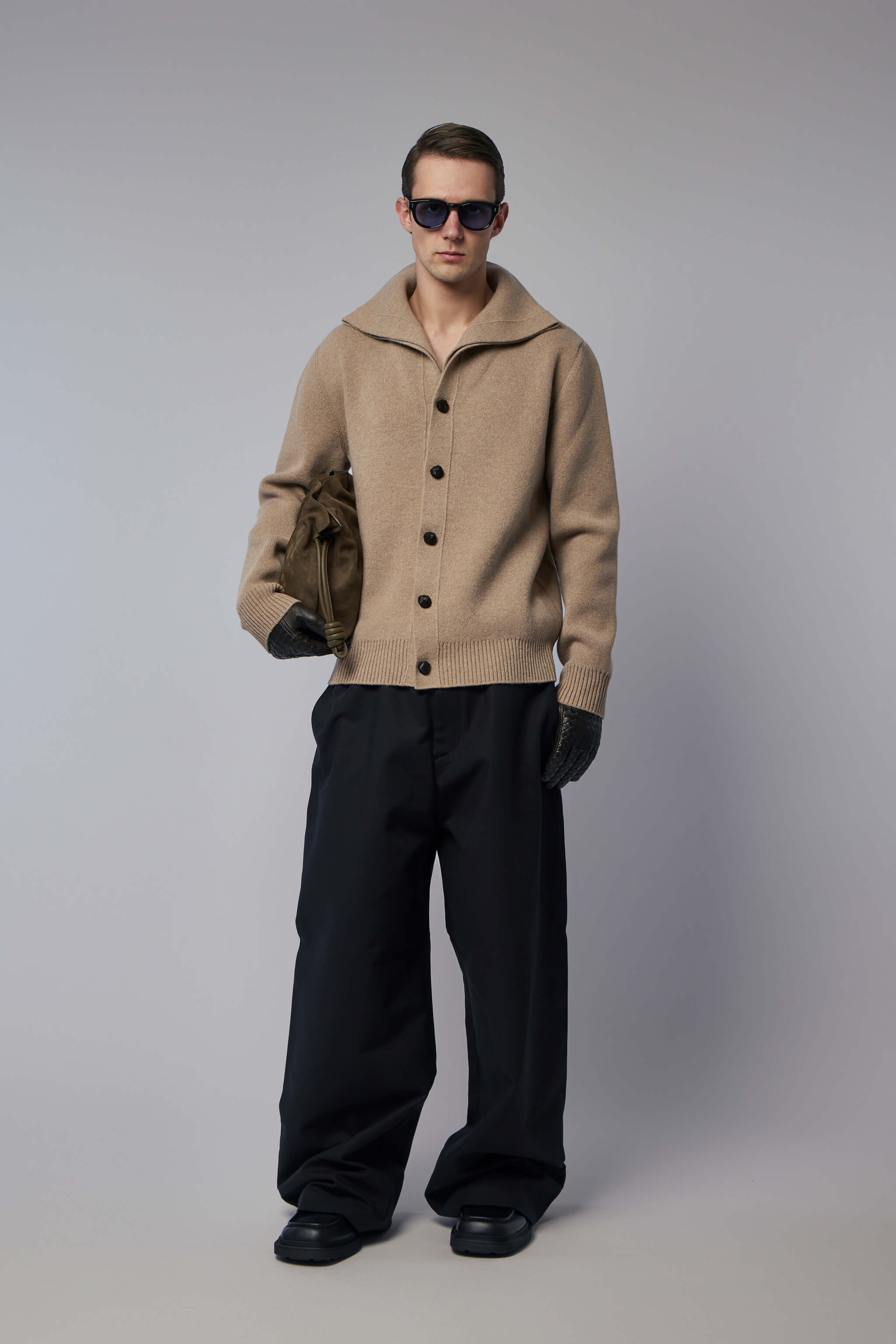 Compact Wool Cardigan Sparrow