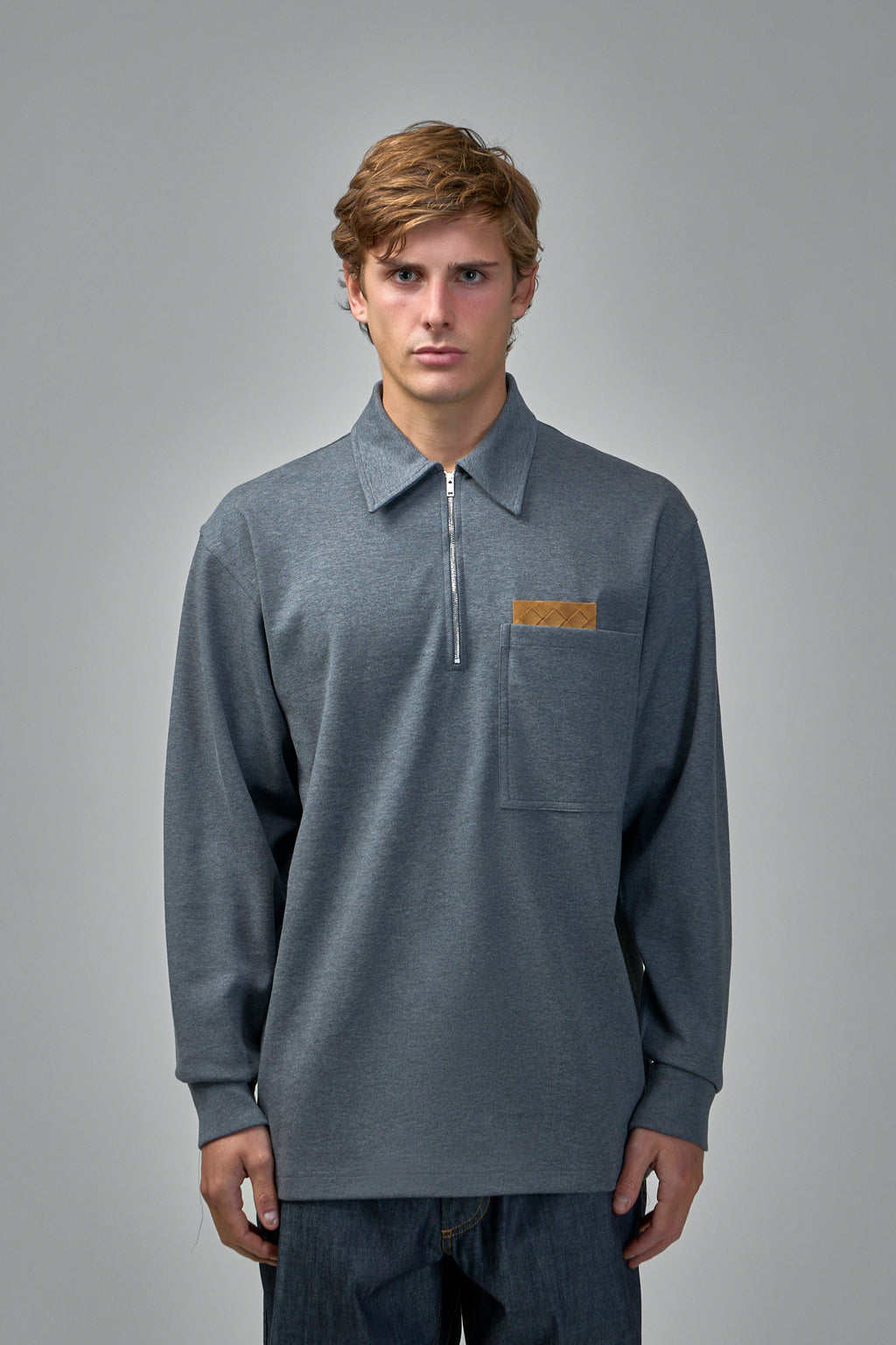 Double Cotton Melange Polo