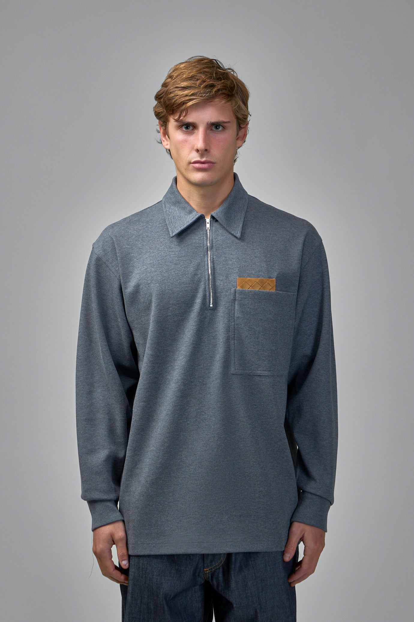 Double Cotton Melange Polo