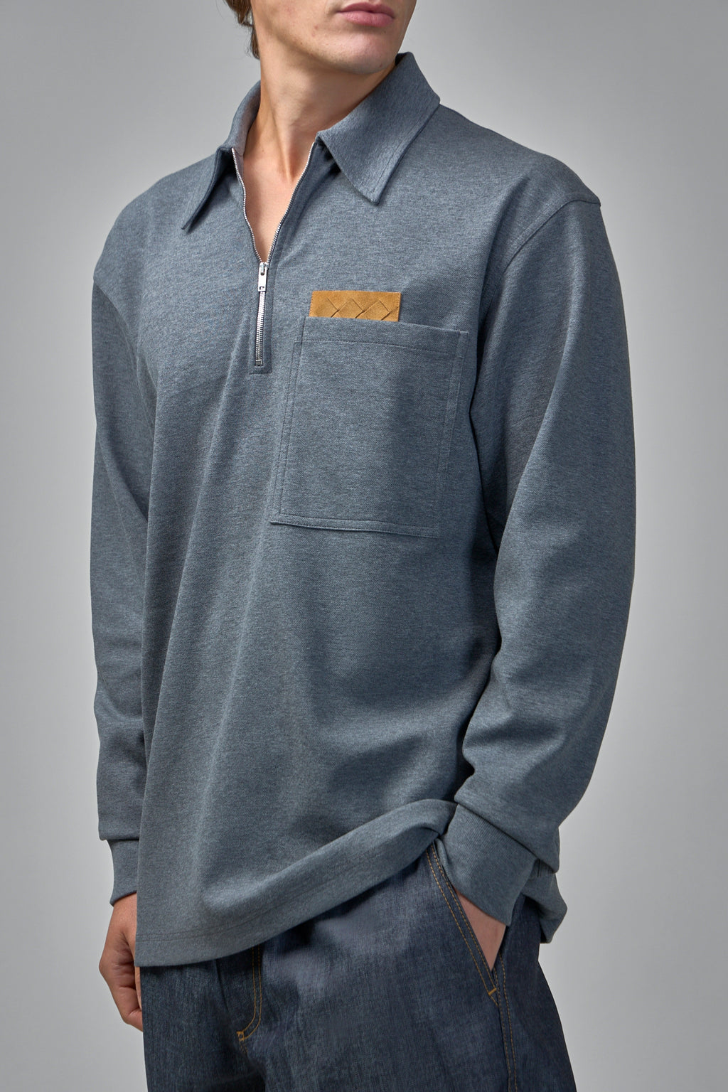 Double Cotton Melange Polo