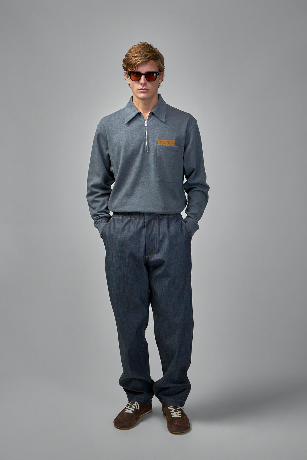 Double Cotton Melange Polo