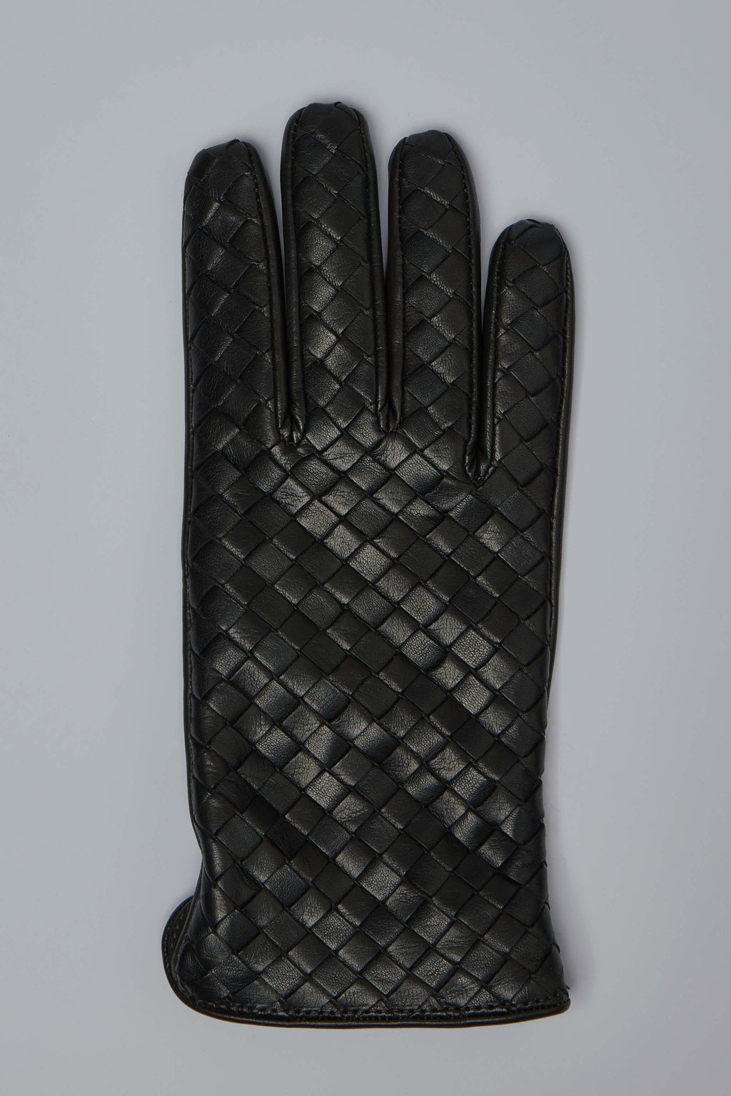Intrecciato Leather Gloves Fondant