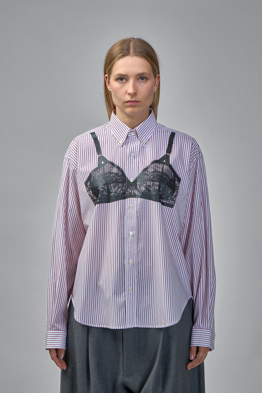 Trompe L’oeil Button-down Woven Shirt