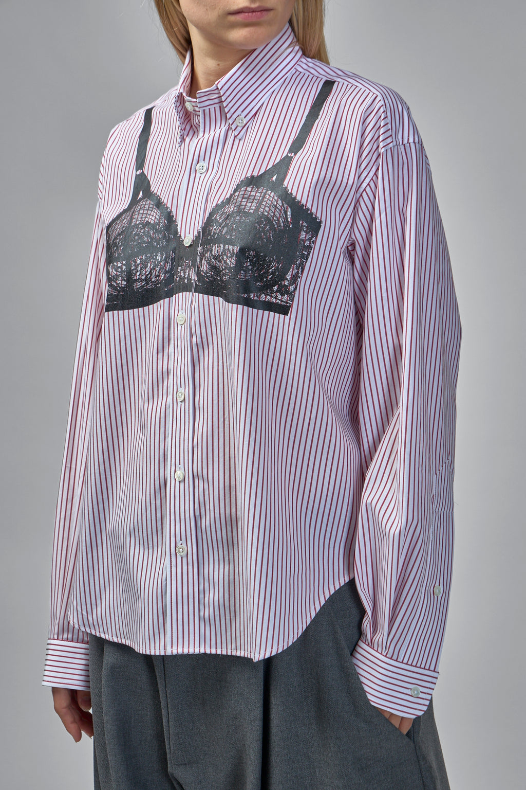 Trompe L’oeil Button-down Woven Shirt