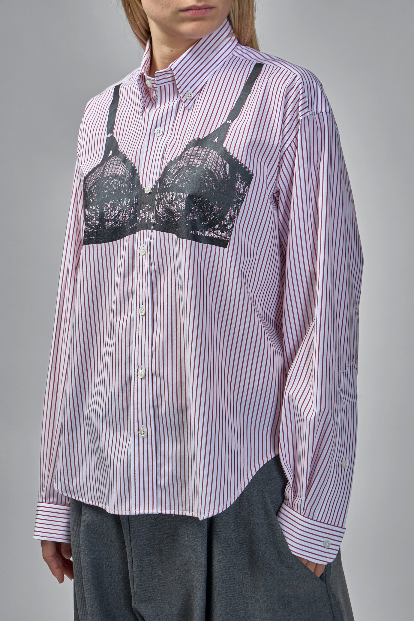 Trompe L’oeil Button-down Woven Shirt